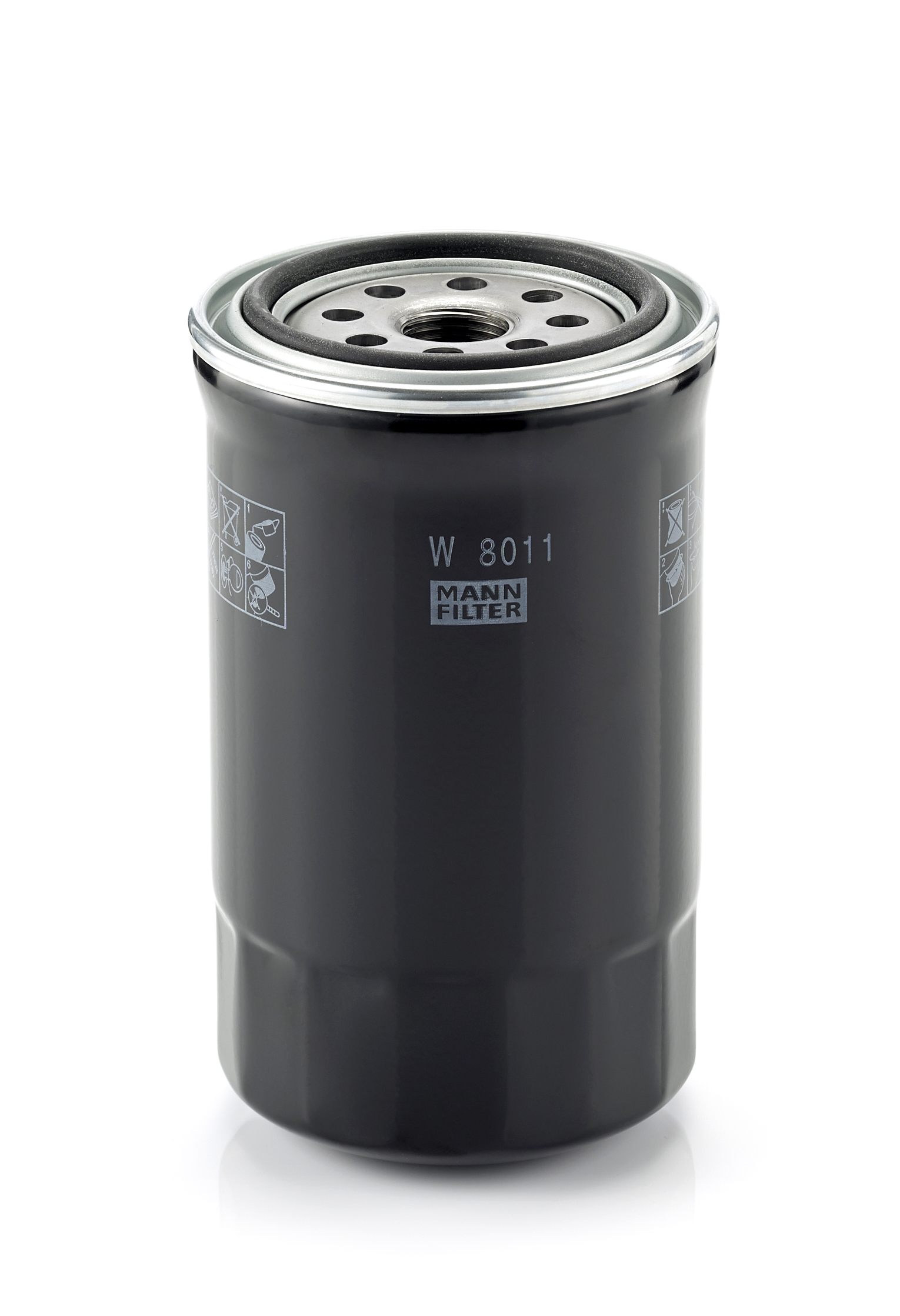 MANN-FILTER Oliefilter w8011 Påskruet 146mm 3/4-16 UNF for HYUNDAI