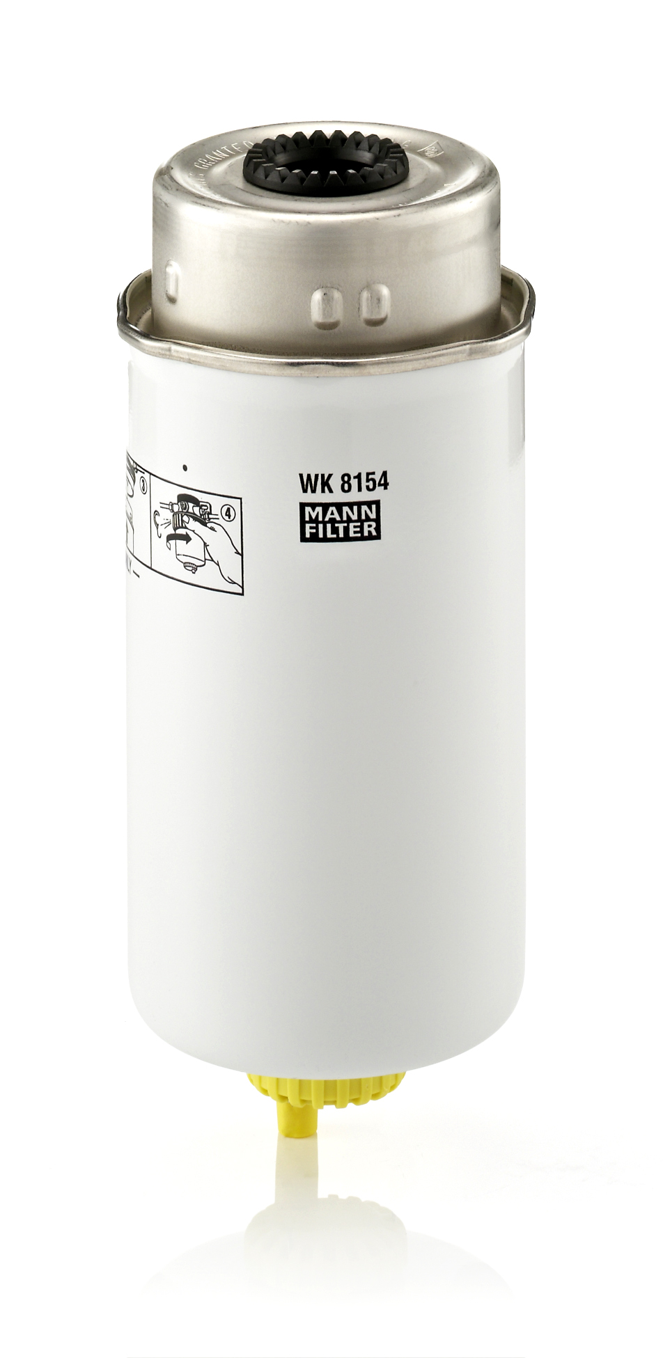 MANN-FILTER Brændstof-filter wk8154 Påskruet 197mm for FORD