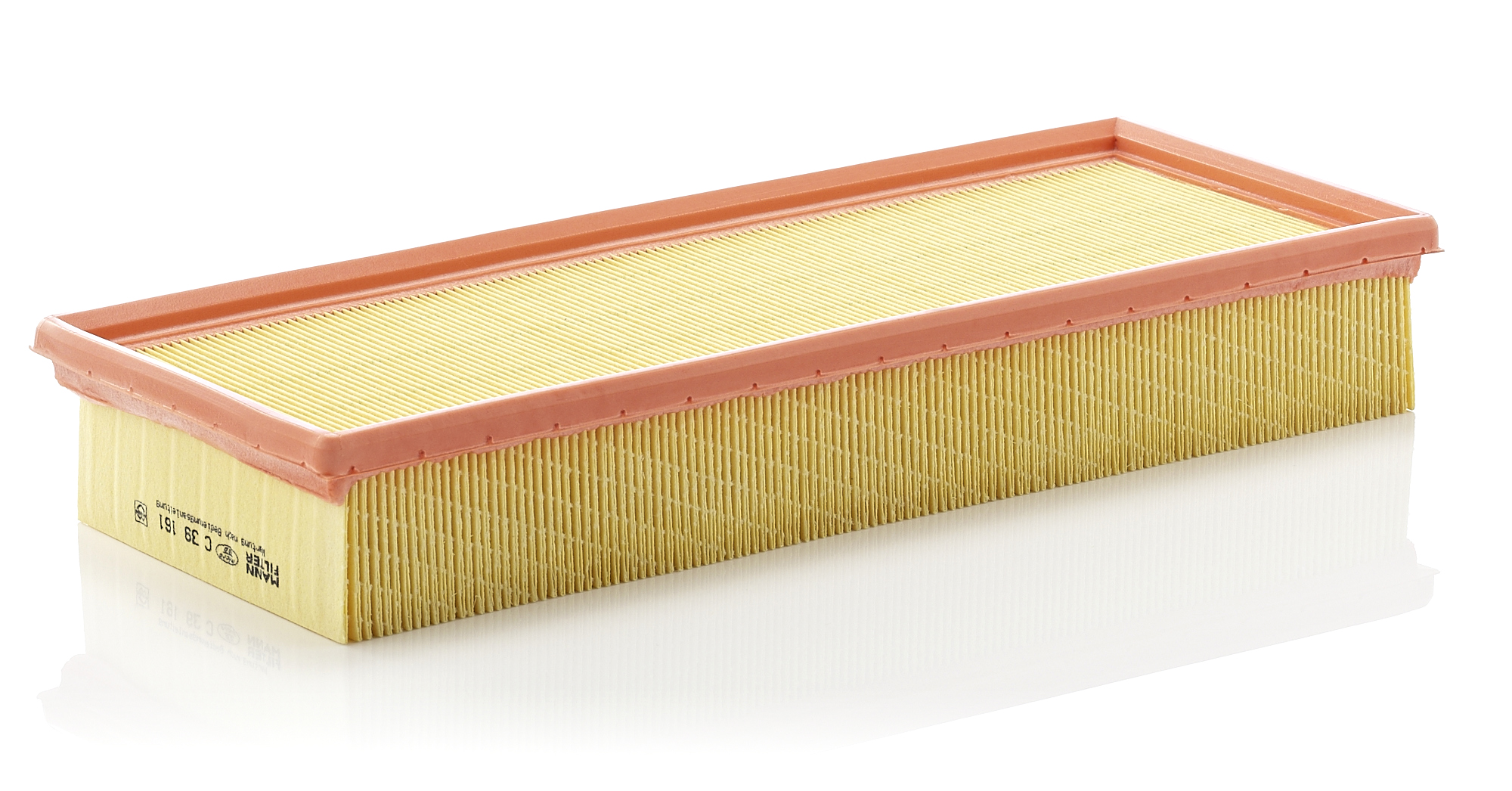 MANN-FILTER Luftfilter c39161 Filterindsats length_mm_203|Længde [mm]|381 width_mm_206|Bredde [mm]|150 height_mm_209|Højde [mm]|58 58mm for FORD BMW