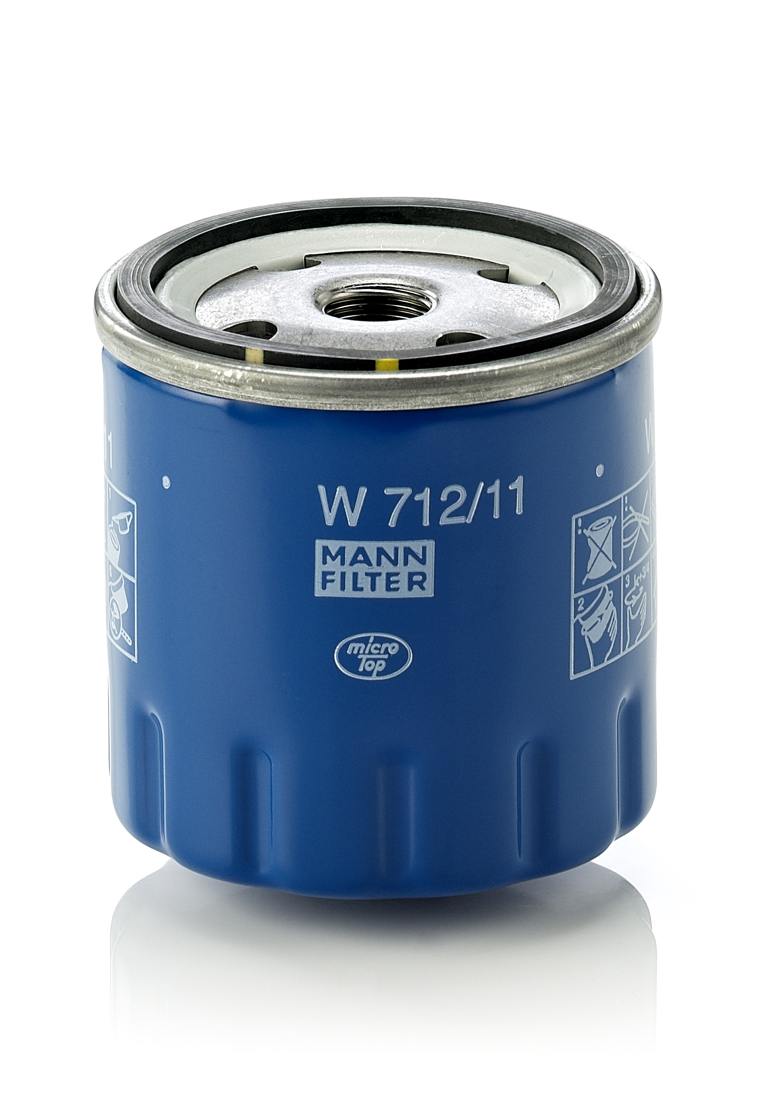 MANN-FILTER Oliefilter w71211 Påskruet 80mm M16x1.5 for CHRYSLER PEUGEOT FORD GENERAL MOTORS TALBOT RENAULT