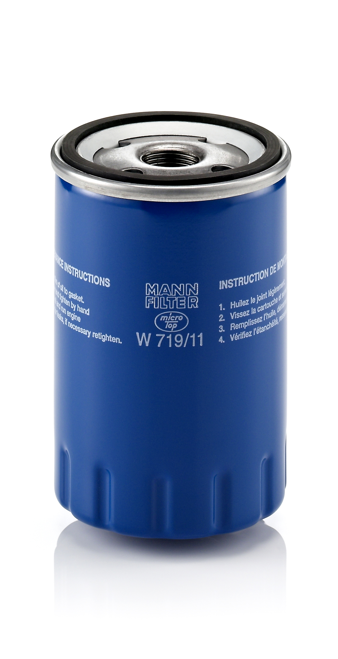 MANN-FILTER Oliefilter w71911 Påskruet 119mm M20x1.5 for PEUGEOT FORD CITROËN FIAT GENERAL MOTORS RENAULT