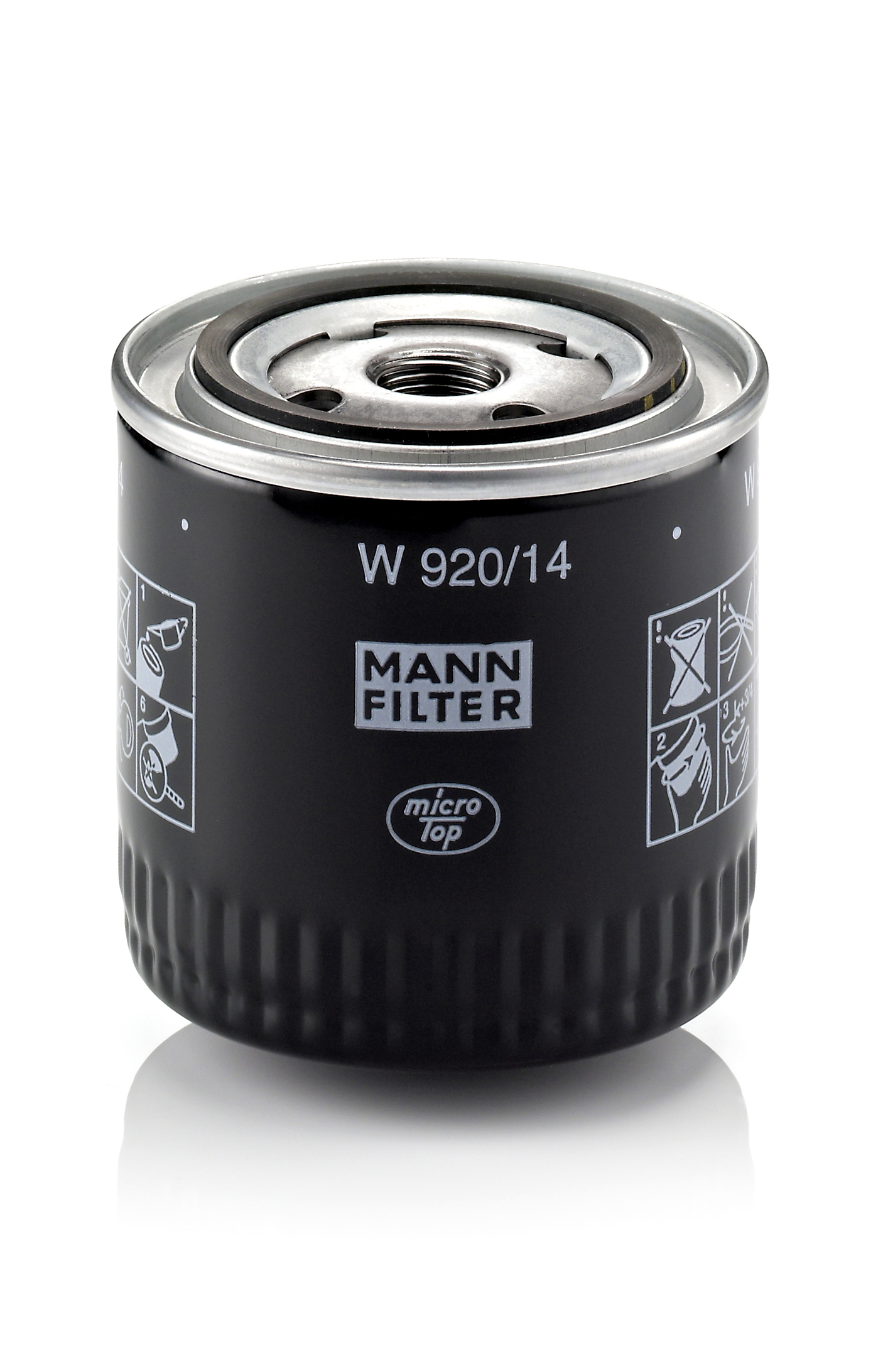 MANN-FILTER Oliefilter w92014 Påskruet 95mm 3/4-16 UNF for FORD GENERAL MOTORS TOYOTA MAZDA NISSAN