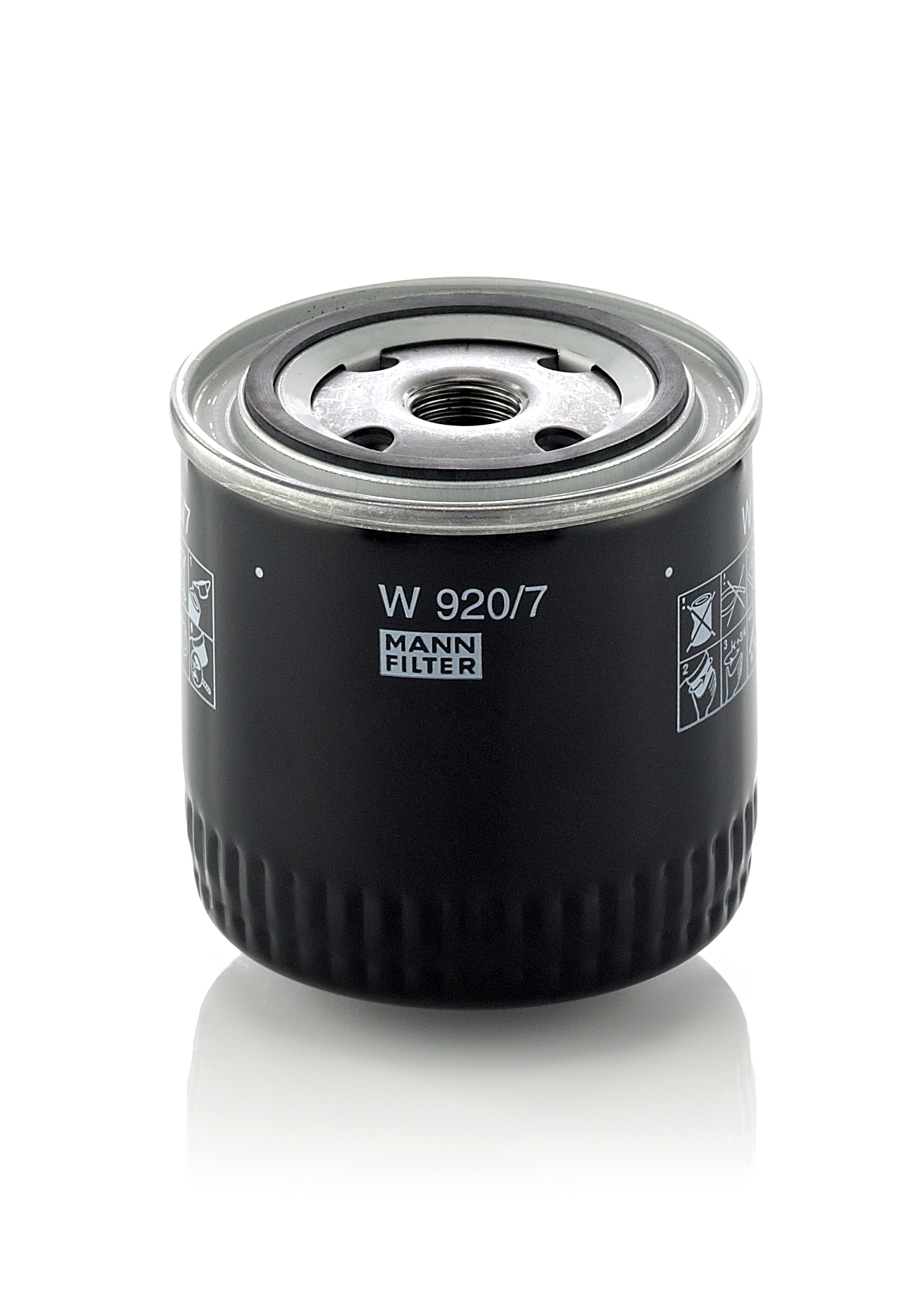 MANN-FILTER Oliefilter w9207 Påskruet 95mm 3/4-16 UNF for VOLVO FORD STEYR GENERAL MOTORS ENGESA RENAULT HYUNDAI VAG MWM RENAULT TRUCKS GLAS