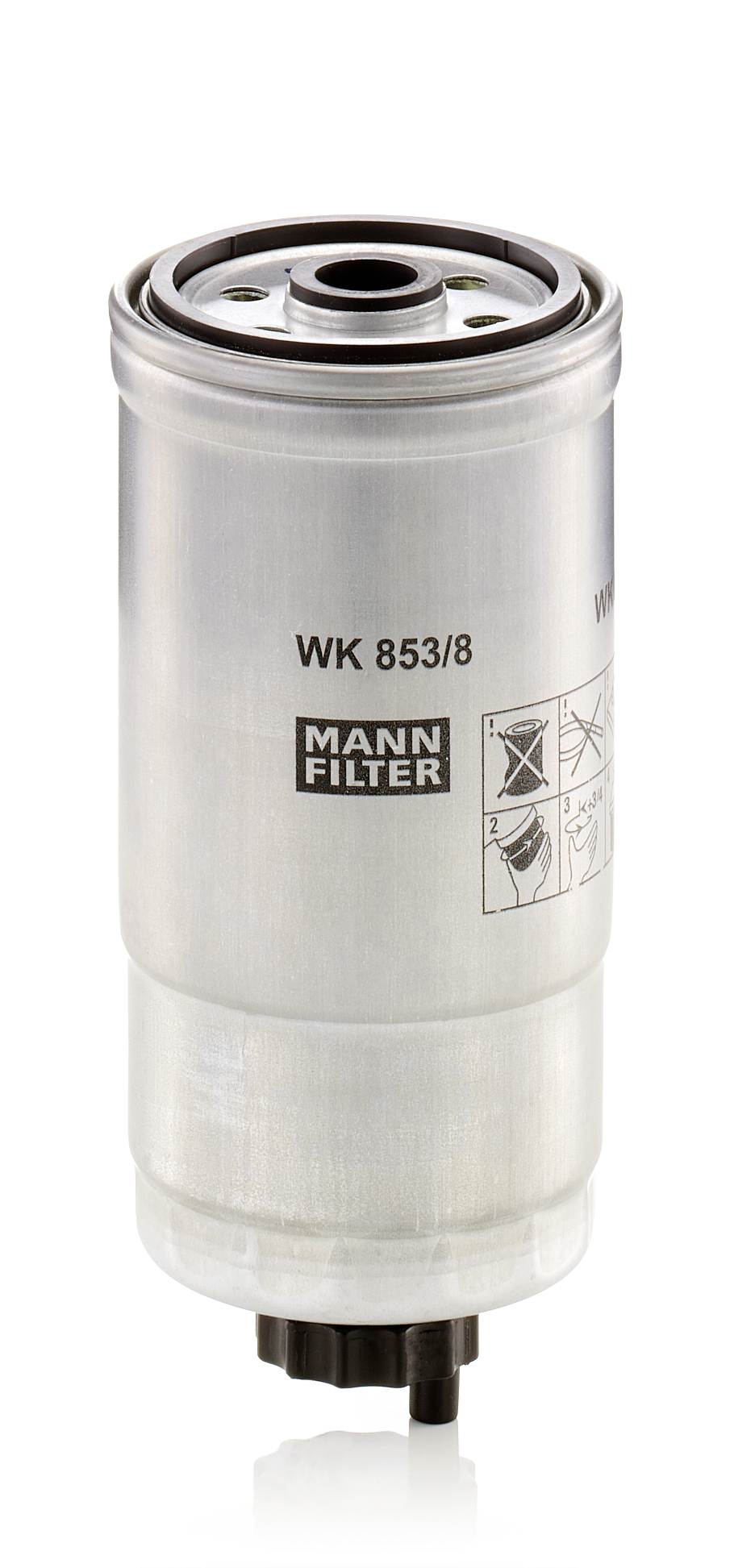MANN-FILTER Brændstof-filter wk8538 Påskruet 185mm for FIAT BMW