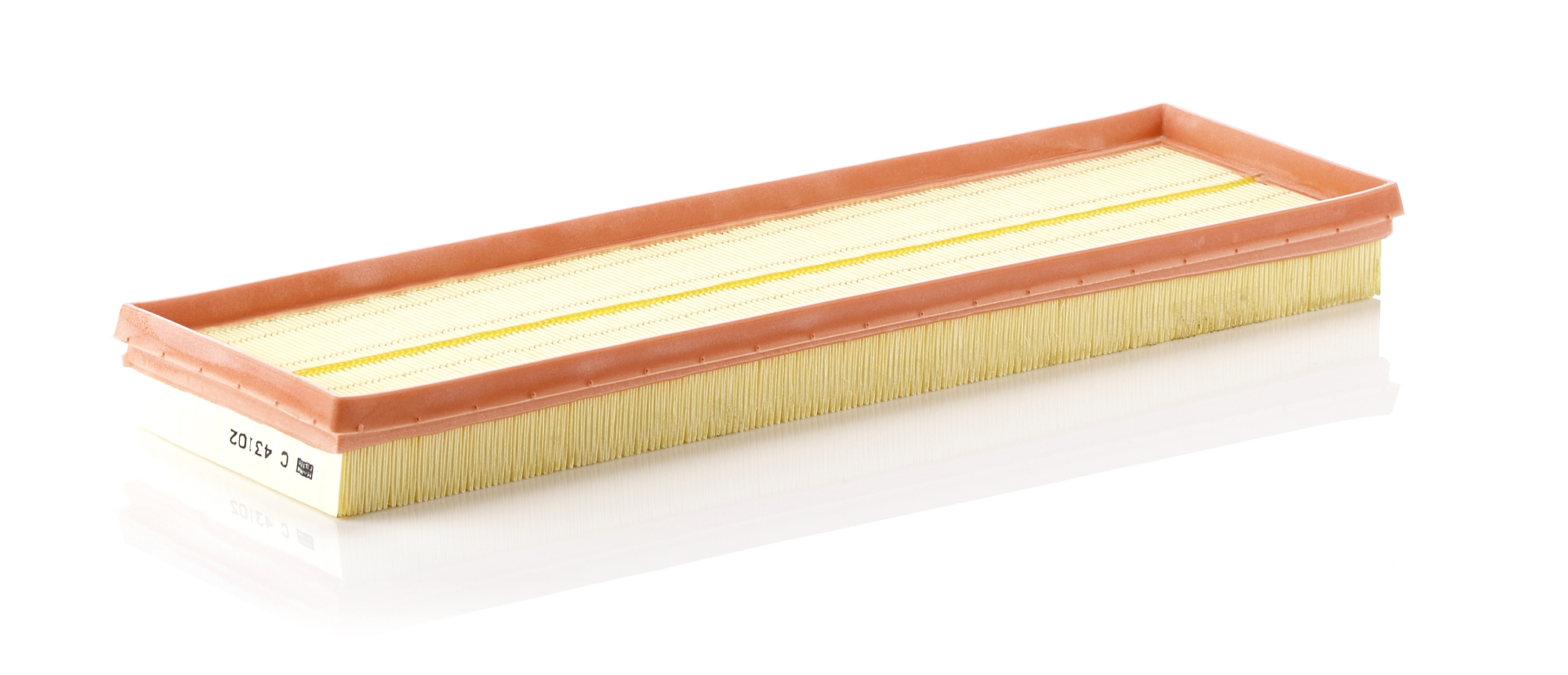 MANN-FILTER Luftfilter c43102 Filterindsats length_mm_203|Længde [mm]|427 width_mm_206|Bredde [mm]|130 height_mm_209|Højde [mm]|38 38mm for VAG