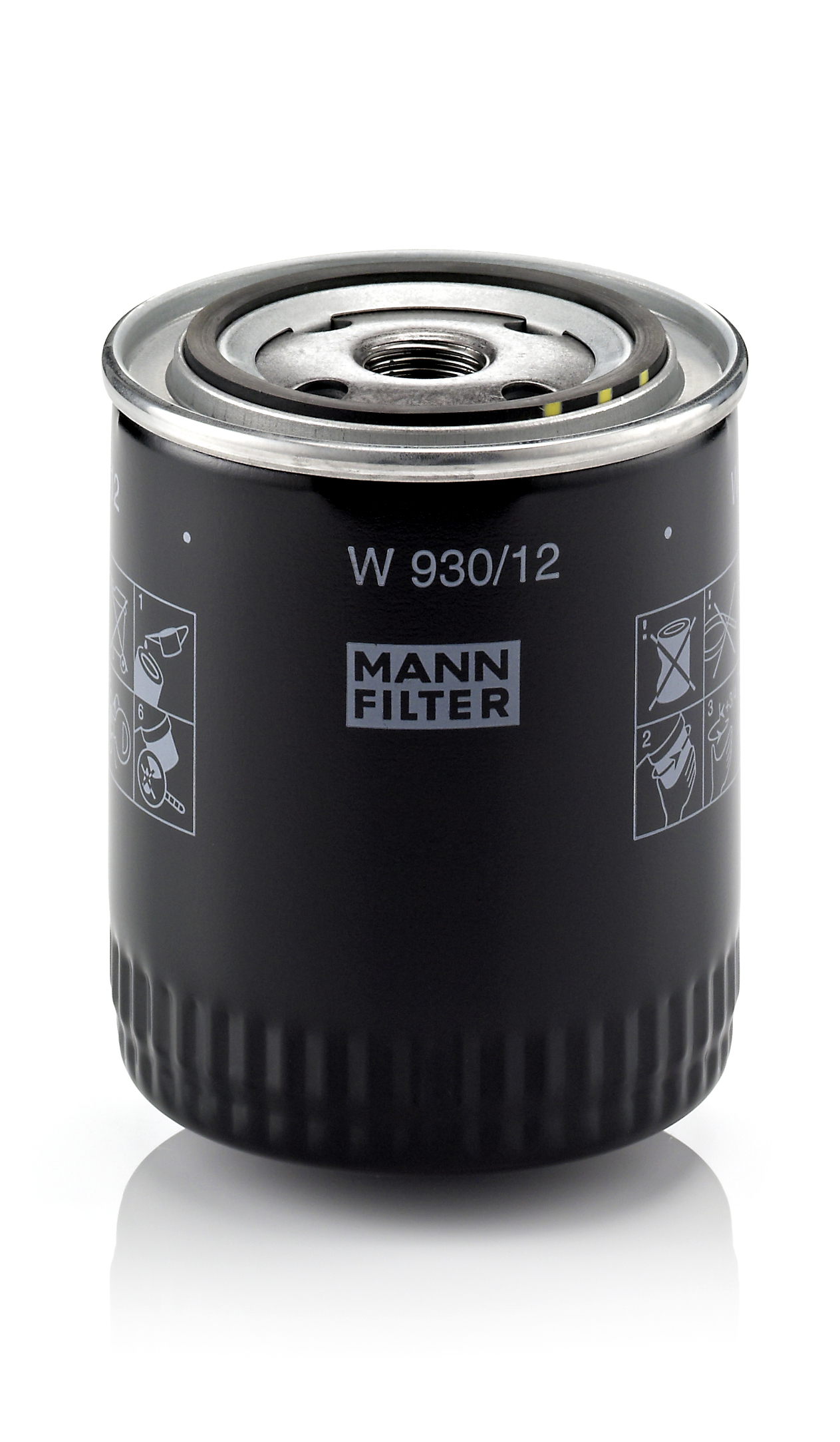 MANN-FILTER Oliefilter w93012 Påskruet 95mm 3/4-16 UNF for OPEL FORD GENERAL MOTORS VAUXHALL