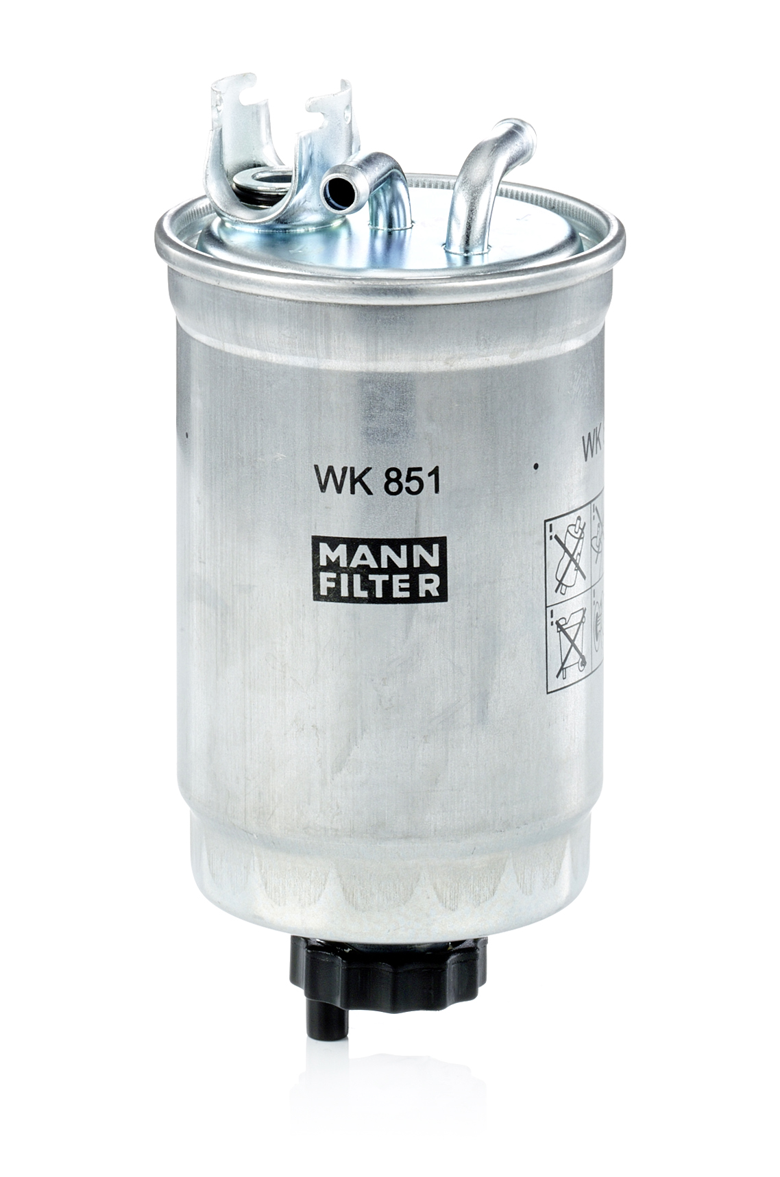 MANN-FILTER Brændstof-filter wk851 Lednings 176mm for FORD