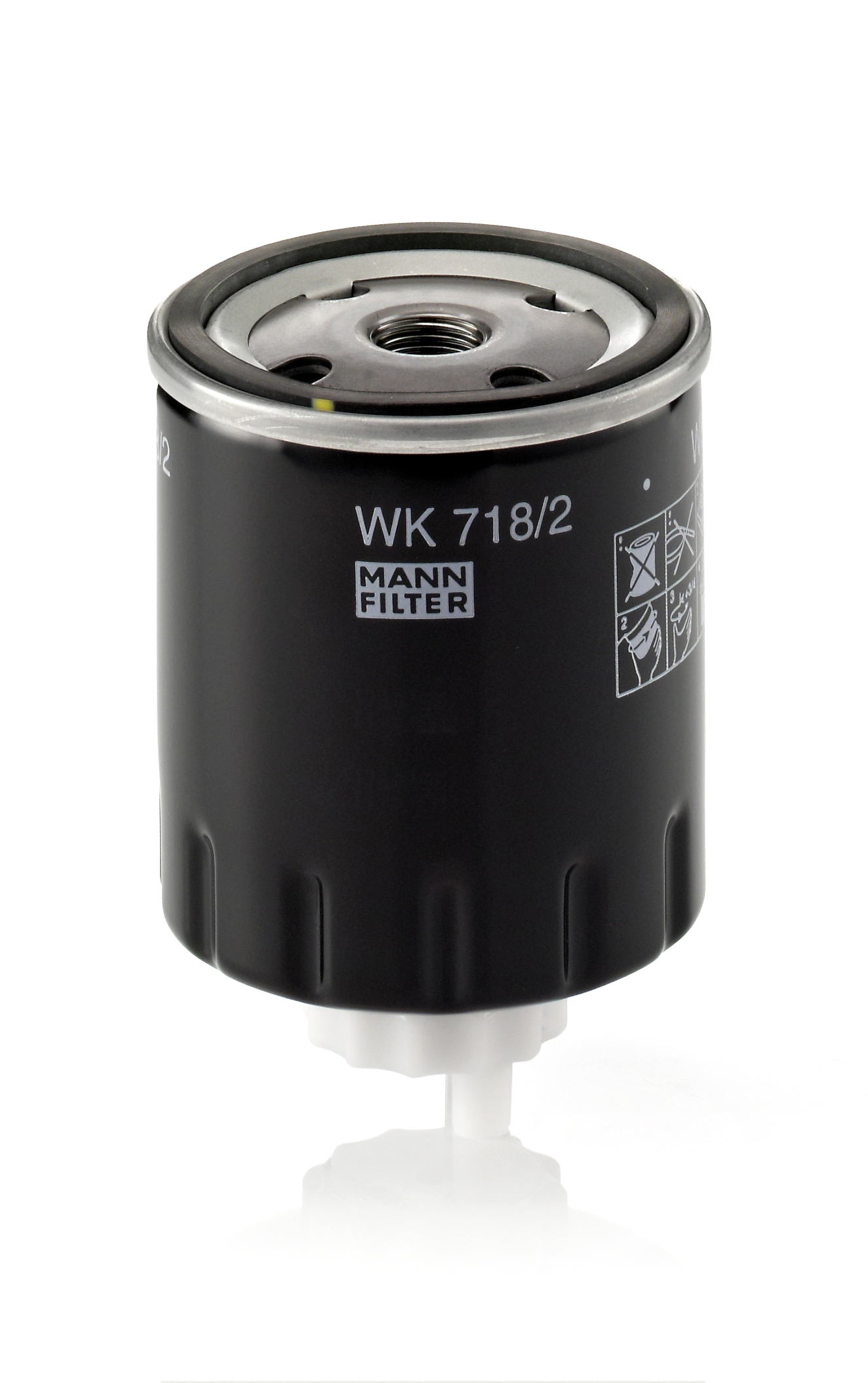 MANN-FILTER Brændstof-filter wk7182 Påskruet 112mm for VOLVO OPEL MITSUBISHI RENAULT GENERAL MOTORS