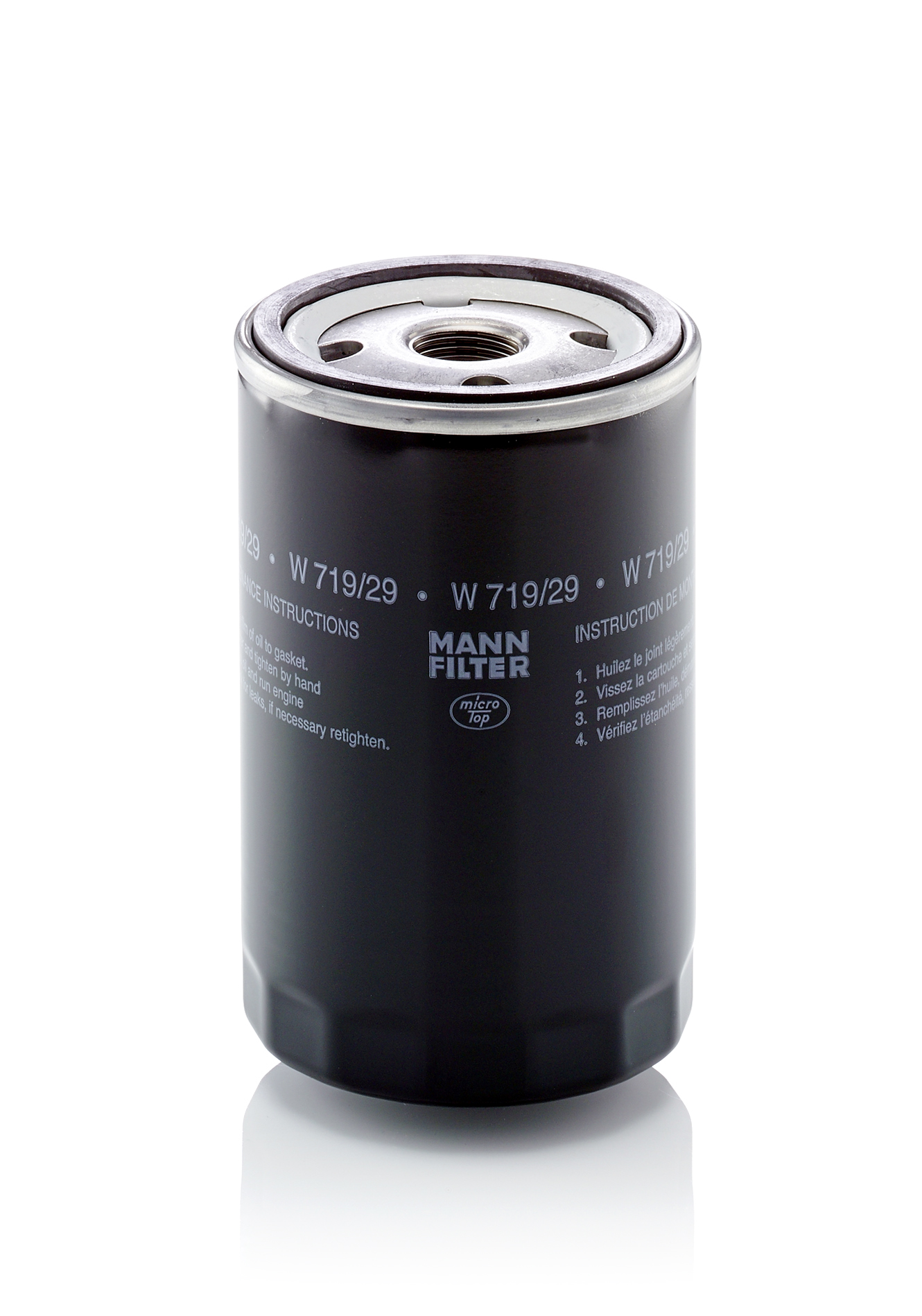 MANN-FILTER Oliefilter w71929 Påskruet 123mm 3/4-16 UNF for OPEL GENERAL MOTORS LDV VM