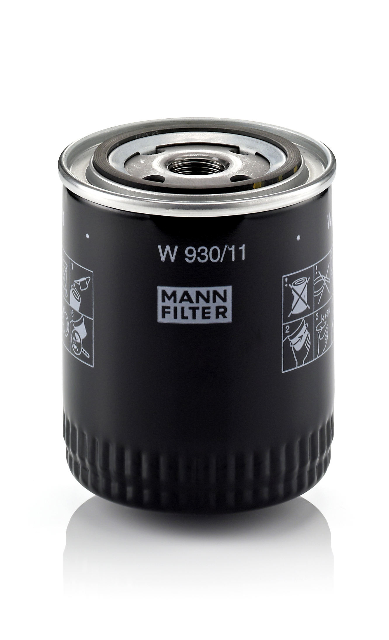 MANN-FILTER Oliefilter w93011 Påskruet 114mm M20x1.5 for FORD GENERAL MOTORS
