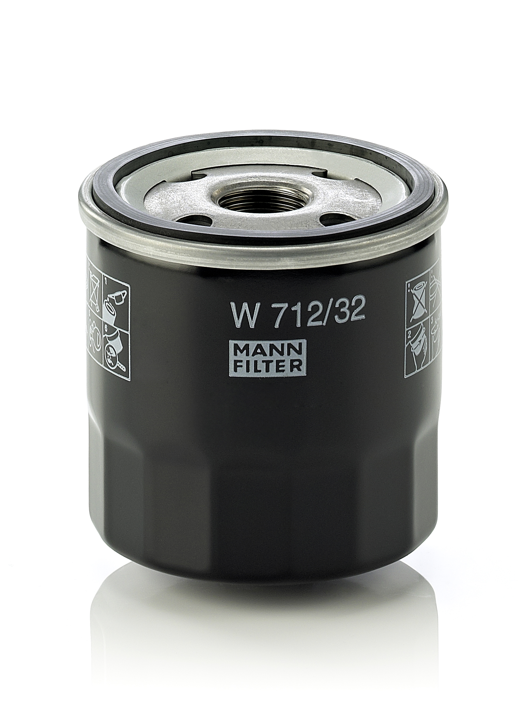 MANN-FILTER Oliefilter w71232 Påskruet 94mm M20x1.5 for OPEL FORD GENERAL MOTORS VAUXHALL