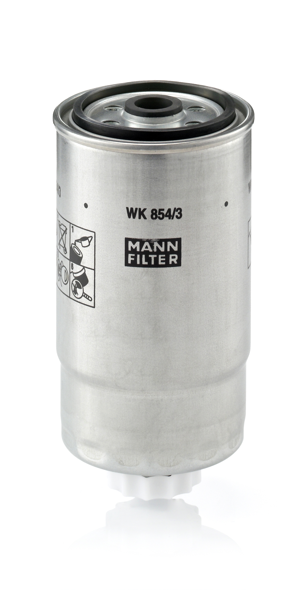 MANN-FILTER Brændstof-filter wk8543 Påskruet 171mm for FIAT