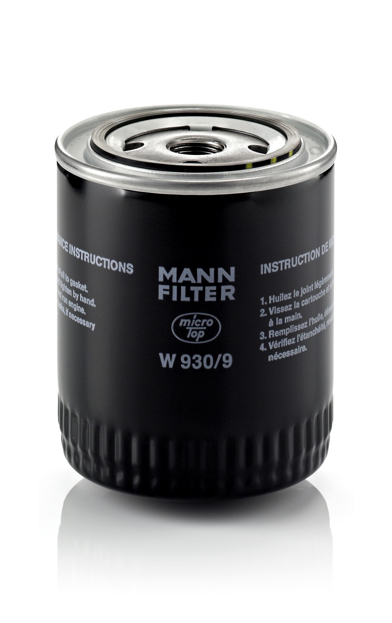 MANN-FILTER Oliefilter W 930/9 Påskruet 114mm 3/4-16 UNF for TALBOT MERCEDES-BENZ