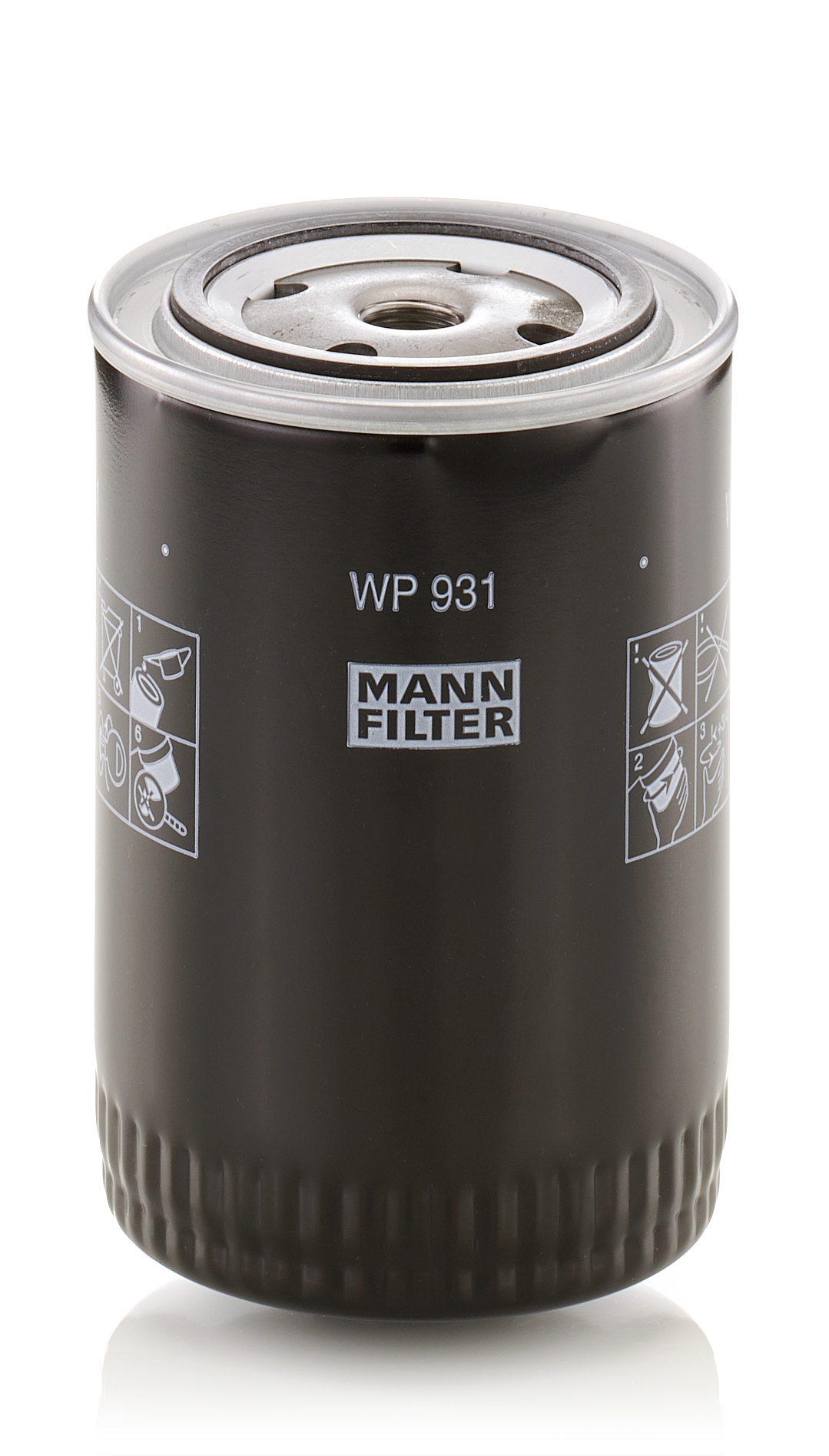 MANN-FILTER Oliefilter WP 931 Påskruet 142mm 5/8-18 UNF for FSO AMERICANMOTORS(FORD) TALBOT FIAT FORD GENERAL MOTORS ISUZU