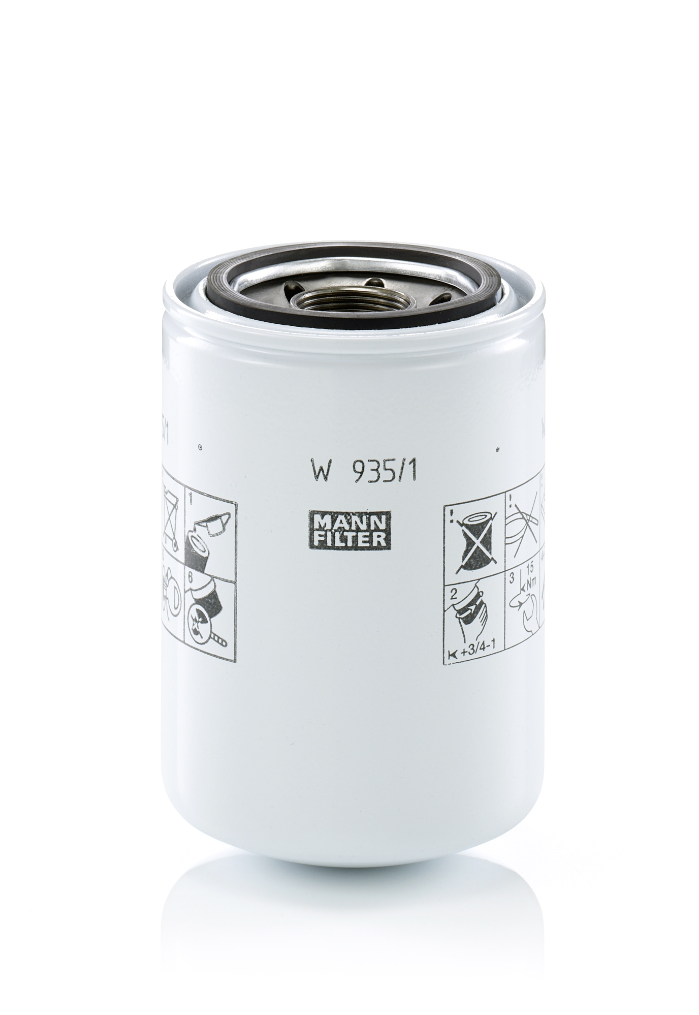 MANN-FILTER Filter, arbejdshydraulik W 935/1 for VOLVO HYUNDAI MAHINDRA