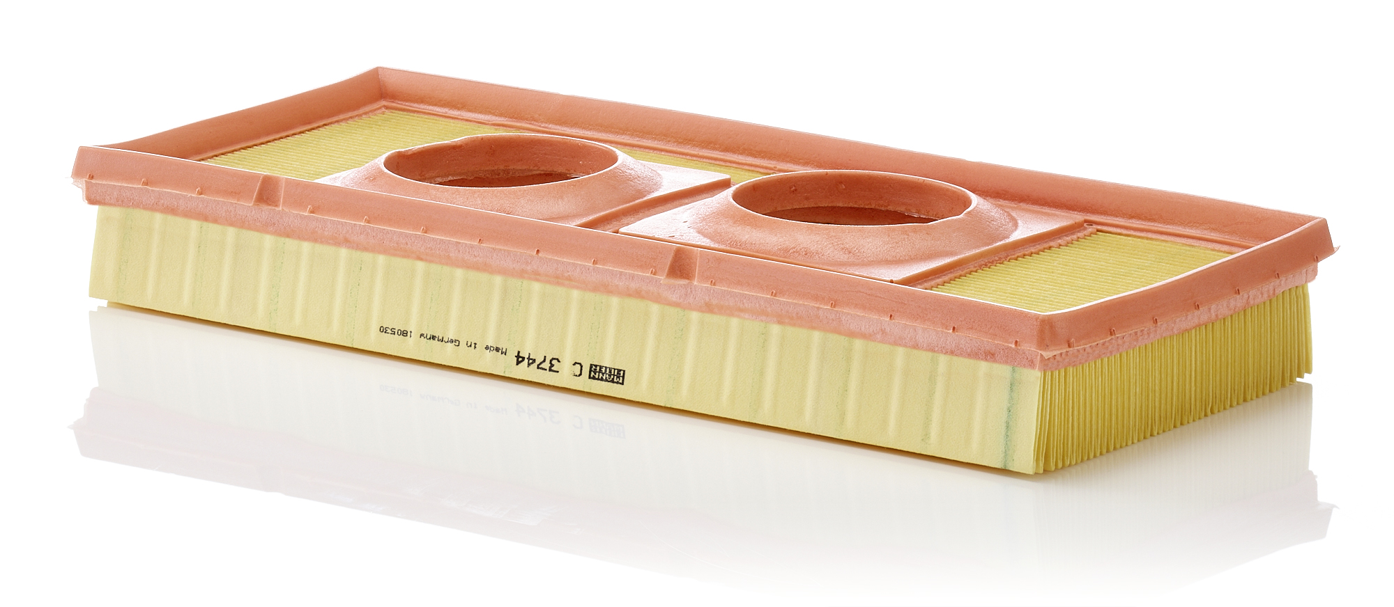 MANN-FILTER Luftfilter c3744 Filterindsats length_mm_203|Længde [mm]|365 width_mm_206|Bredde [mm]|157 height_mm_209|Højde [mm]|46 46mm for KTM