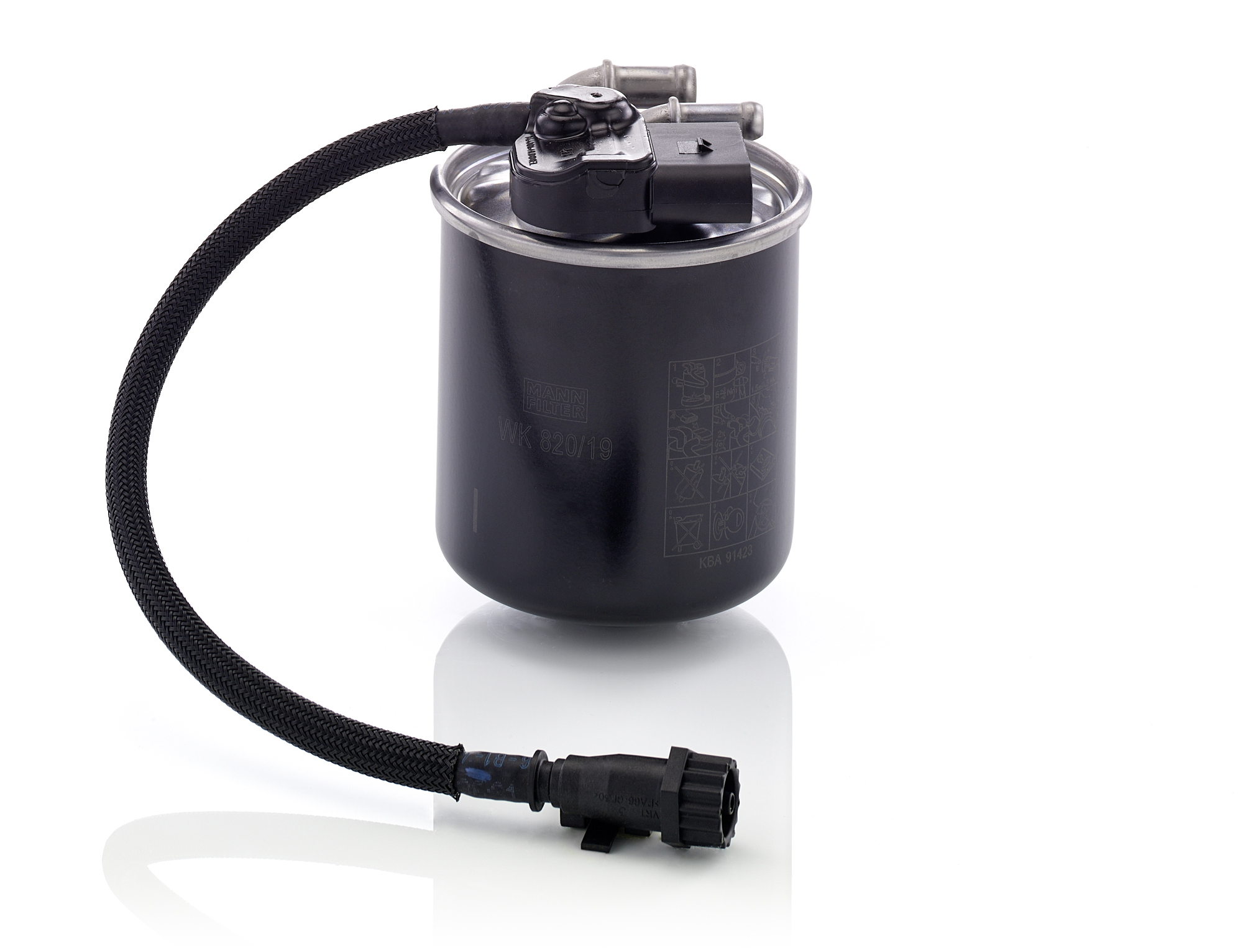 MANN-FILTER Brændstof-filter wk82019 Lednings 100mm for MERCEDES-BENZ