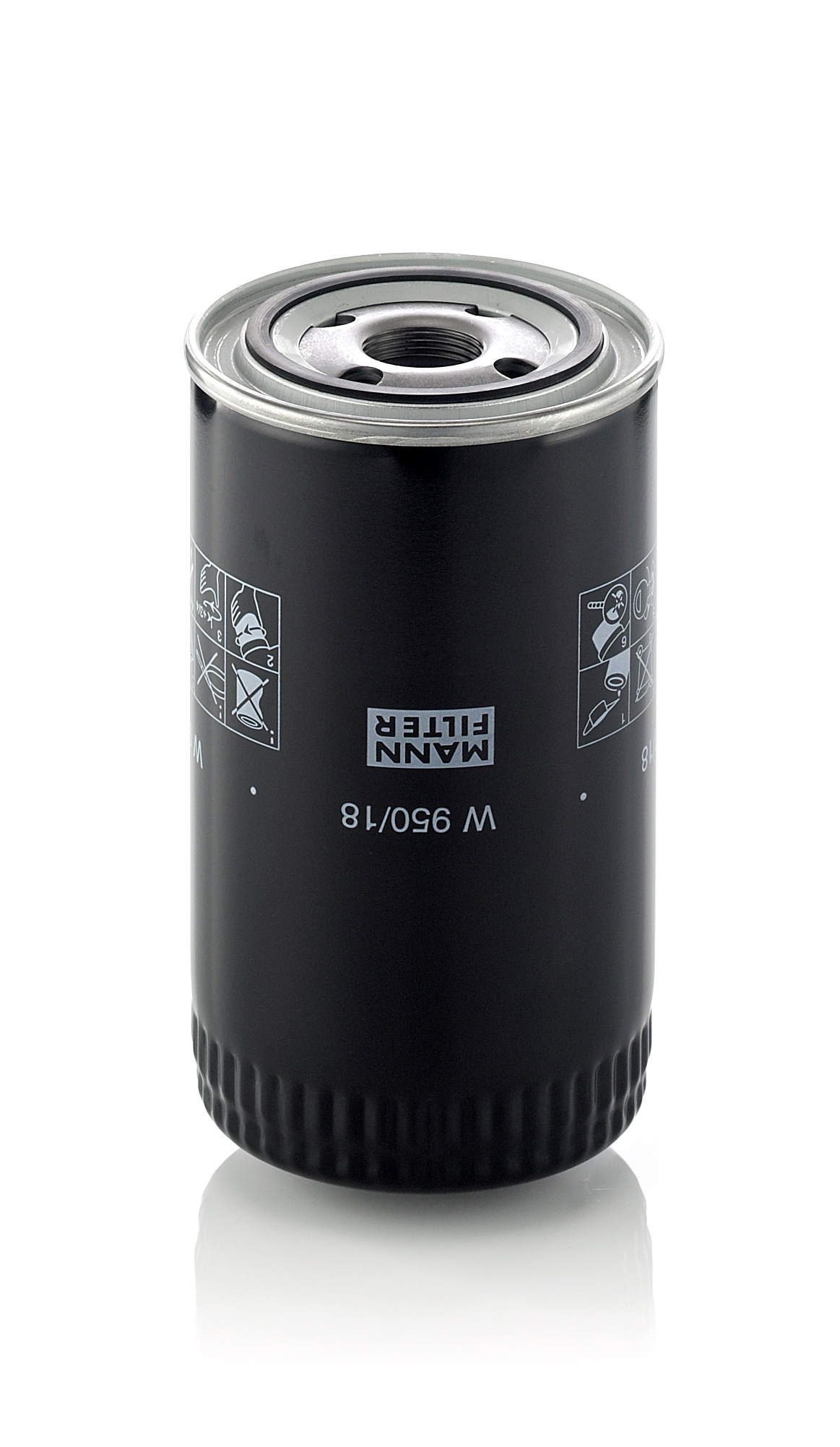 MANN-FILTER Oliefilter w95018 Påskruet 171mm 1-16 UN for VOLVO ONAN VAG CHRYSLER DAF FORD HYUNDAI DONGFENG