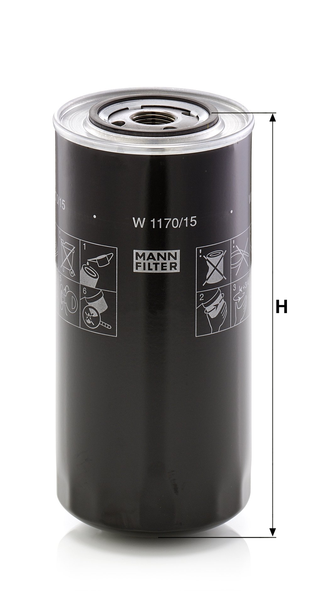 MANN-FILTER W 1170/15 108mm for IVECO FIAT FREIGHTLINER RENAULT TRUCKS