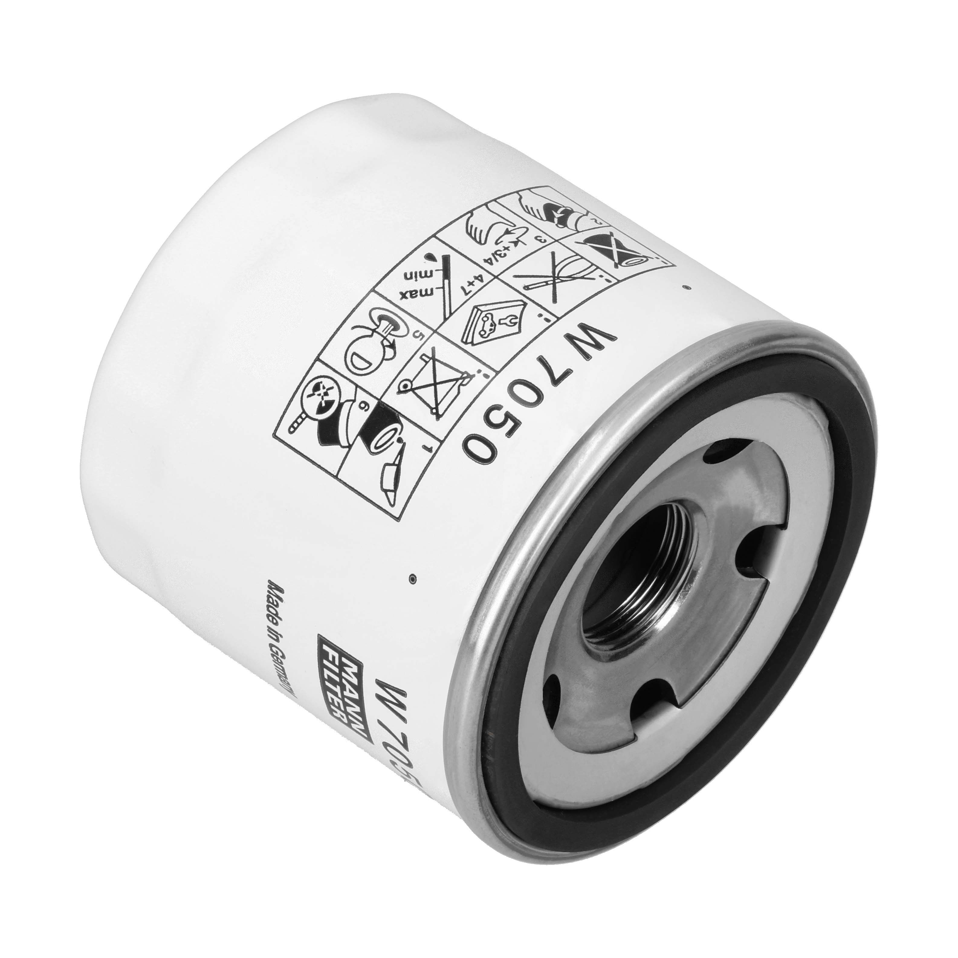 MANN-FILTER Oliefilter w7050 Påskruet 79mm M22x1.5-6H for FORD LAND ROVER PEUGEOT