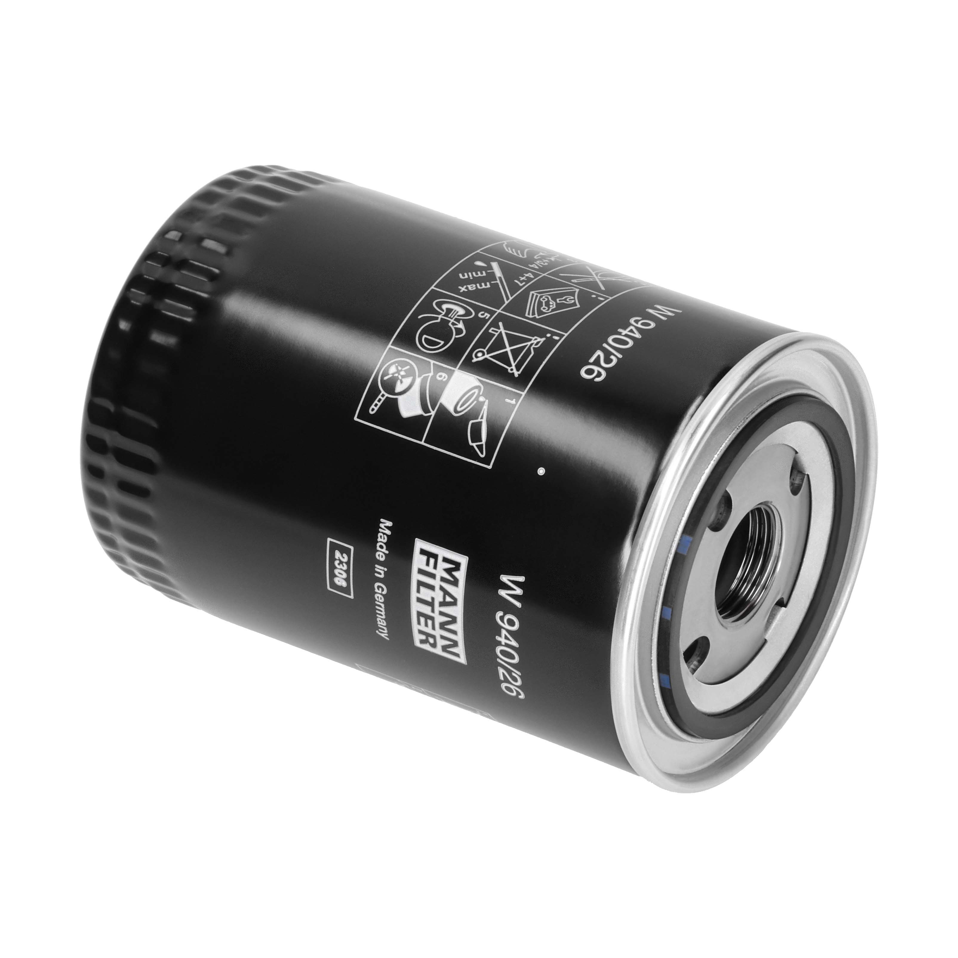 MANN-FILTER Oliefilter w94026 Påskruet 142mm 1-12 UNF-1B for SANTANA