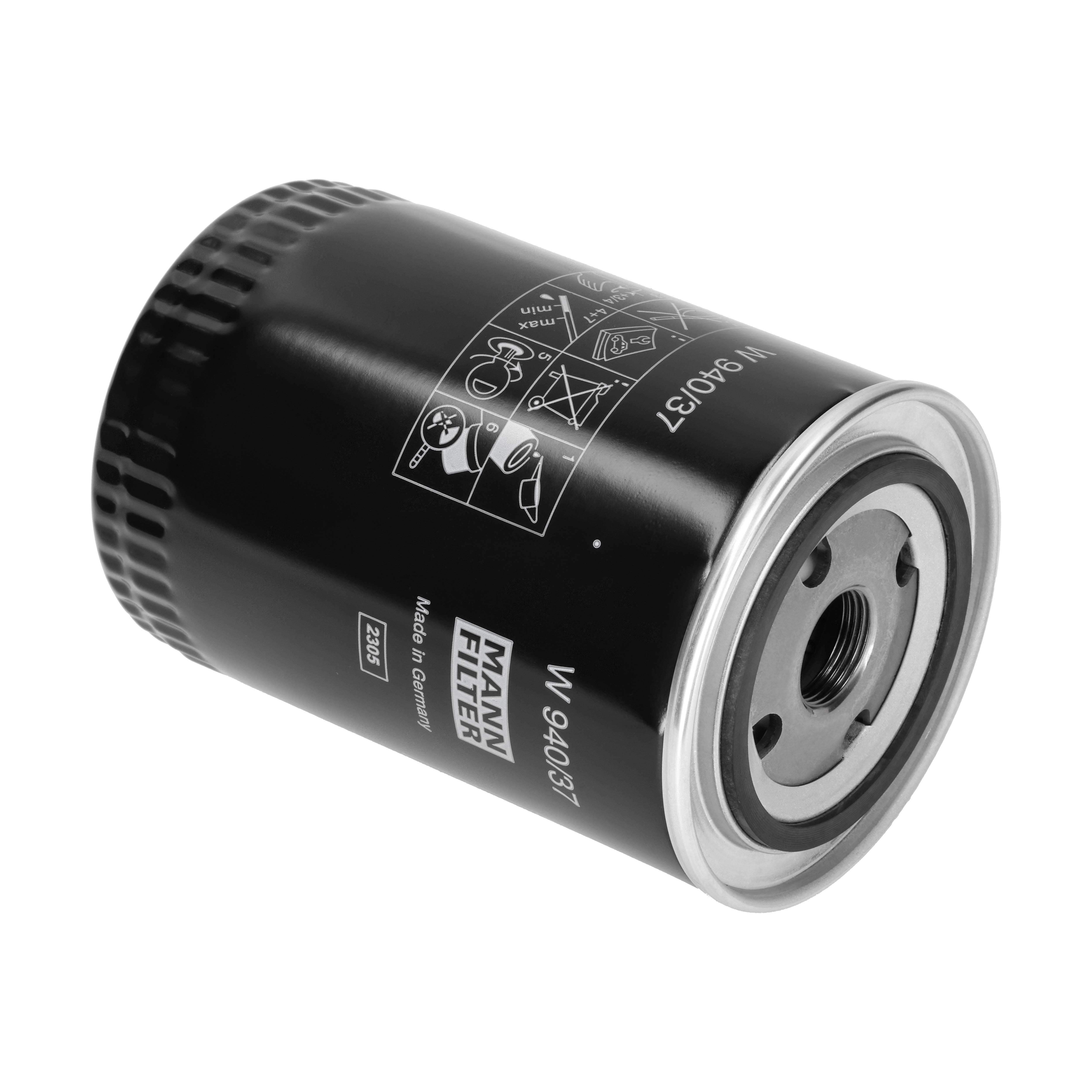 MANN-FILTER Oliefilter w94037 Påskruet 142mm M22x1.5 for ONAN FORD MASERATI VM