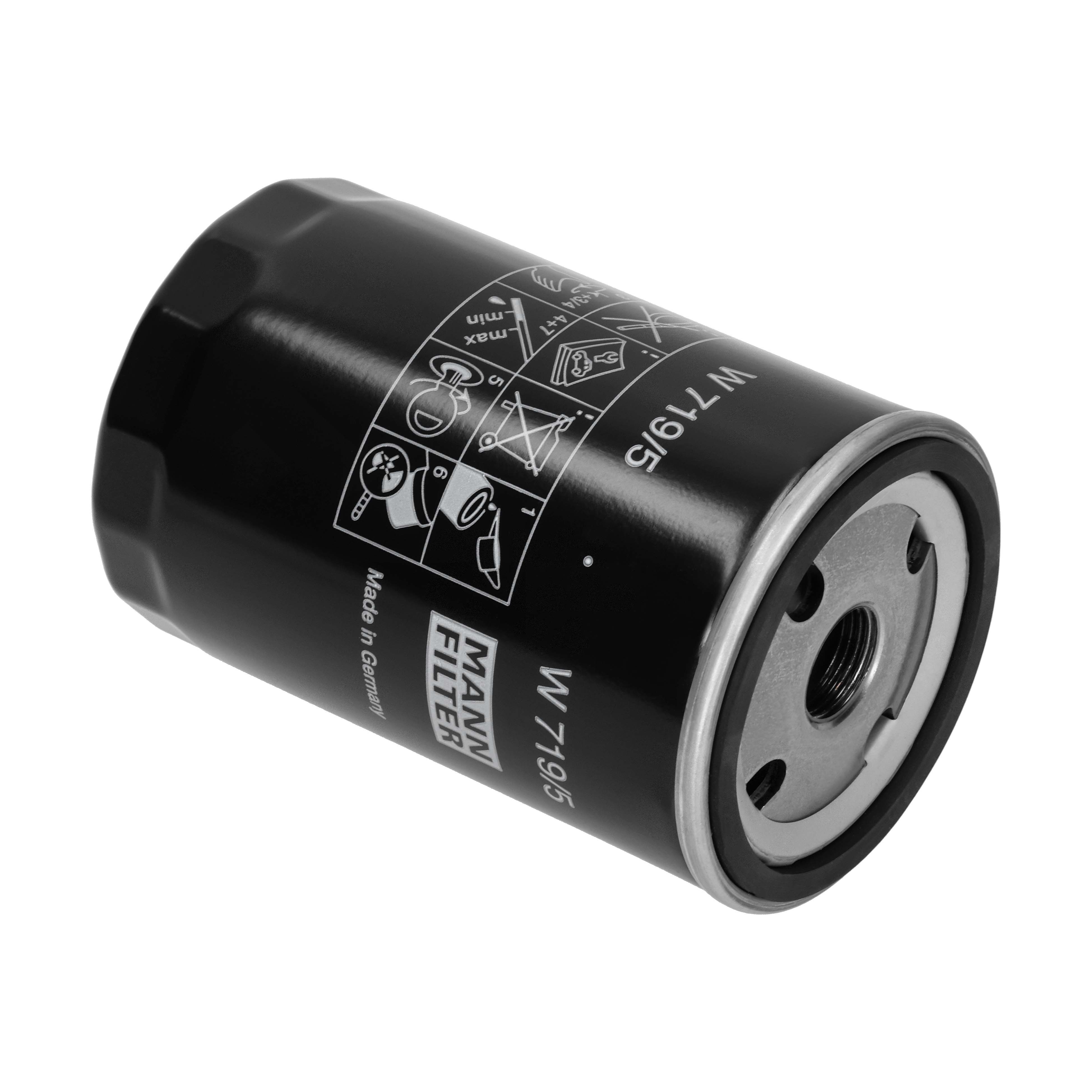 MANN-FILTER Oliefilter w7195 Påskruet 120mm 3/4-16 UNF for GURGEL FORD GENERAL MOTORS VAG CITROËN BMW (BRILLIANCE) MAZDA NISSAN PEUGEOT PORSCHE RENAU