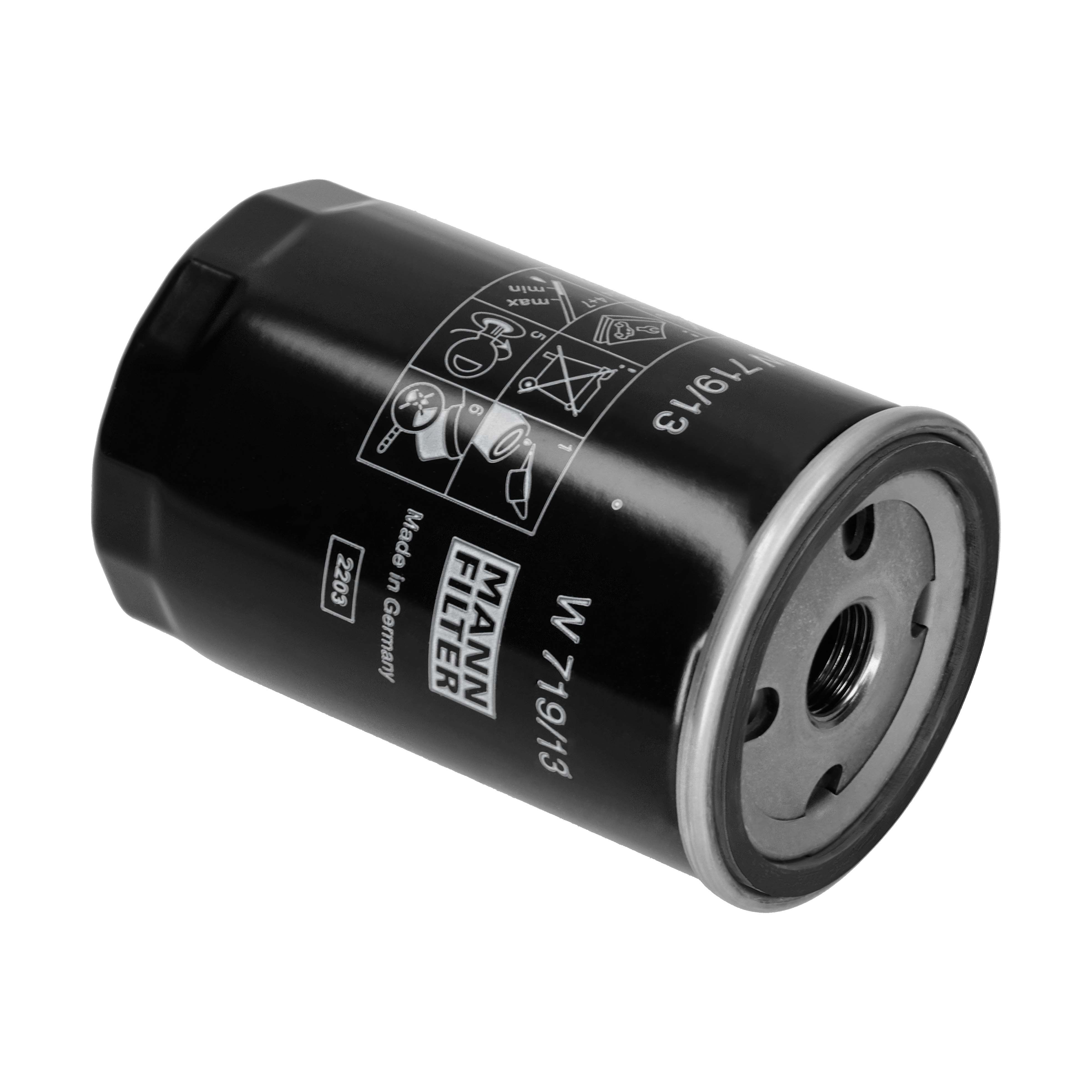 MANN-FILTER Oliefilter w71913 Påskruet 123mm 3/4-16 UNF for FORD GENERAL MOTORS MERCEDES-BENZ