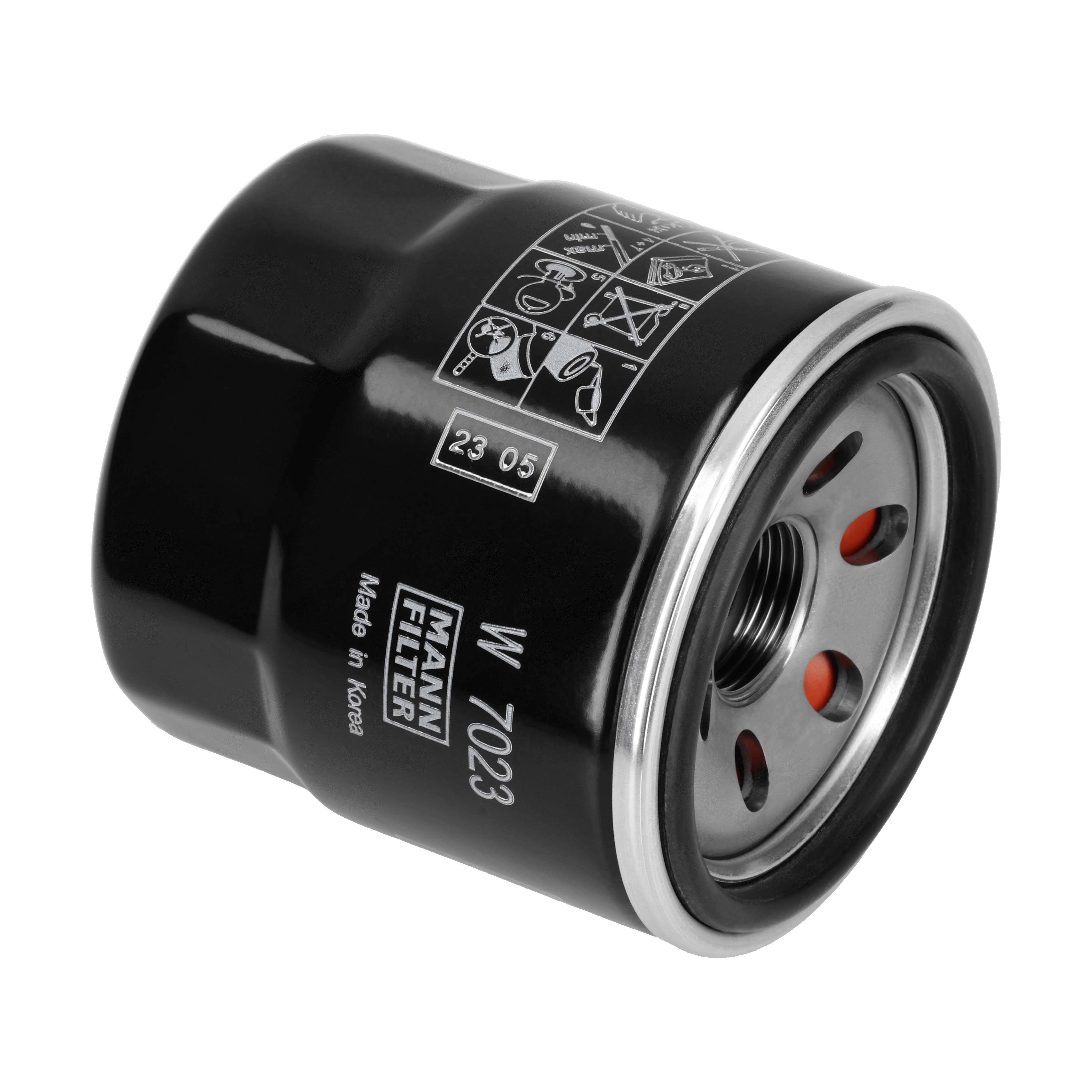 MANN-FILTER Oliefilter w7023 Påskruet 65mm M20x1.5 for KIA HYUNDAI