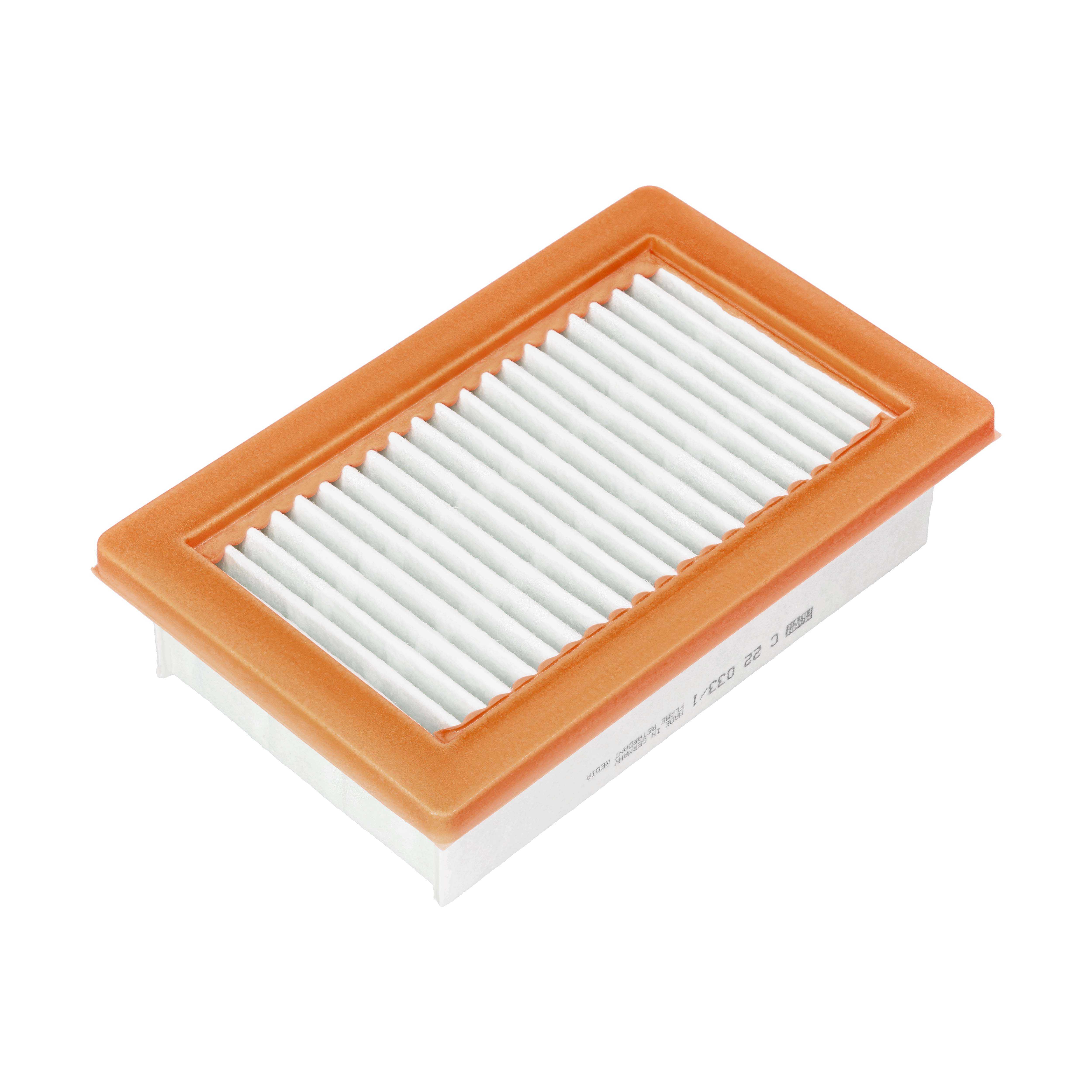 MANN-FILTER Luftfilter c220331 Filterindsats length_mm_203|Længde [mm]|214 width_mm_206|Bredde [mm]|135 height_mm_209|Højde [mm]|53 53mm for SMART RE