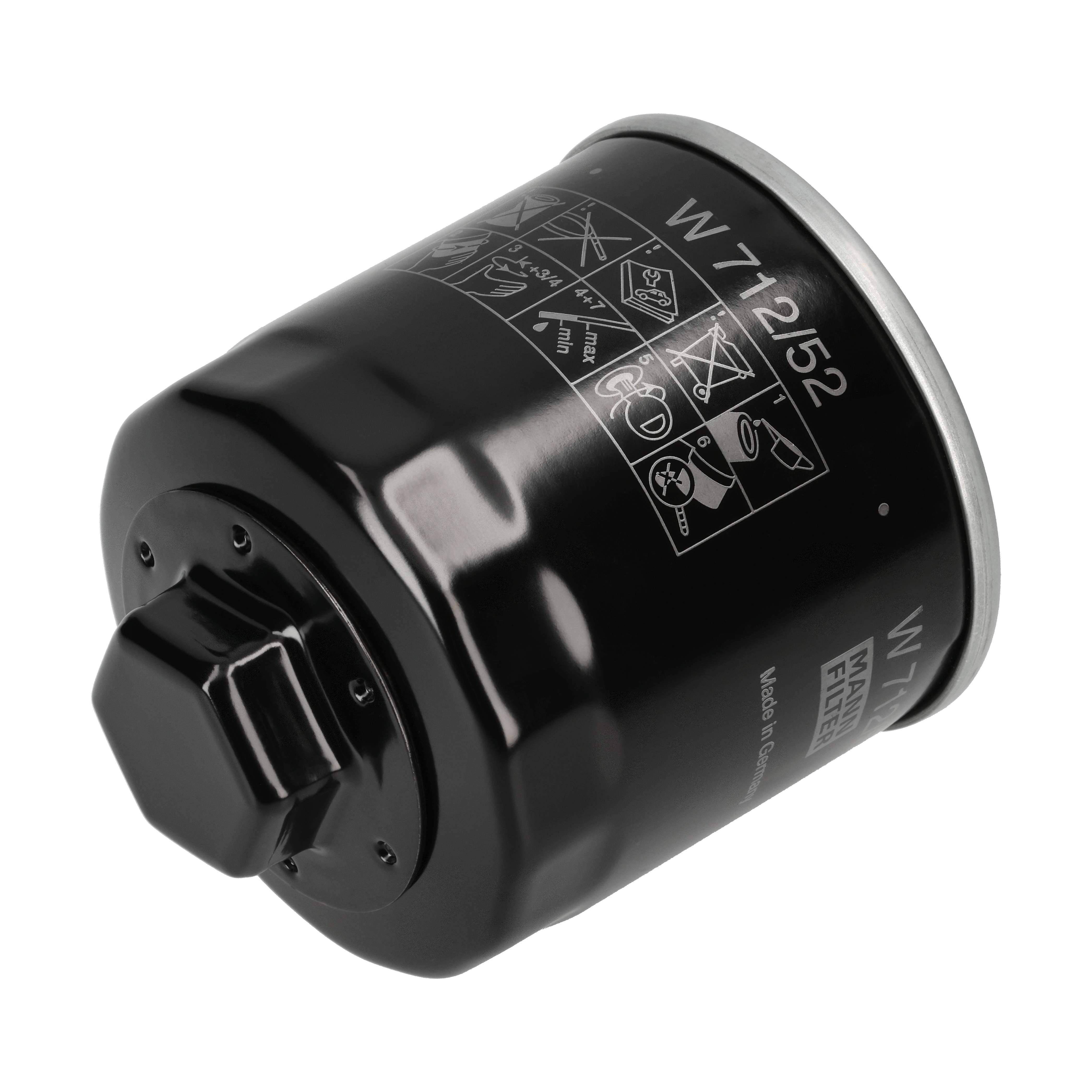 MANN-FILTER Oliefilter w71252 Påskruet 92mm 3/4-16 UNF for VAG