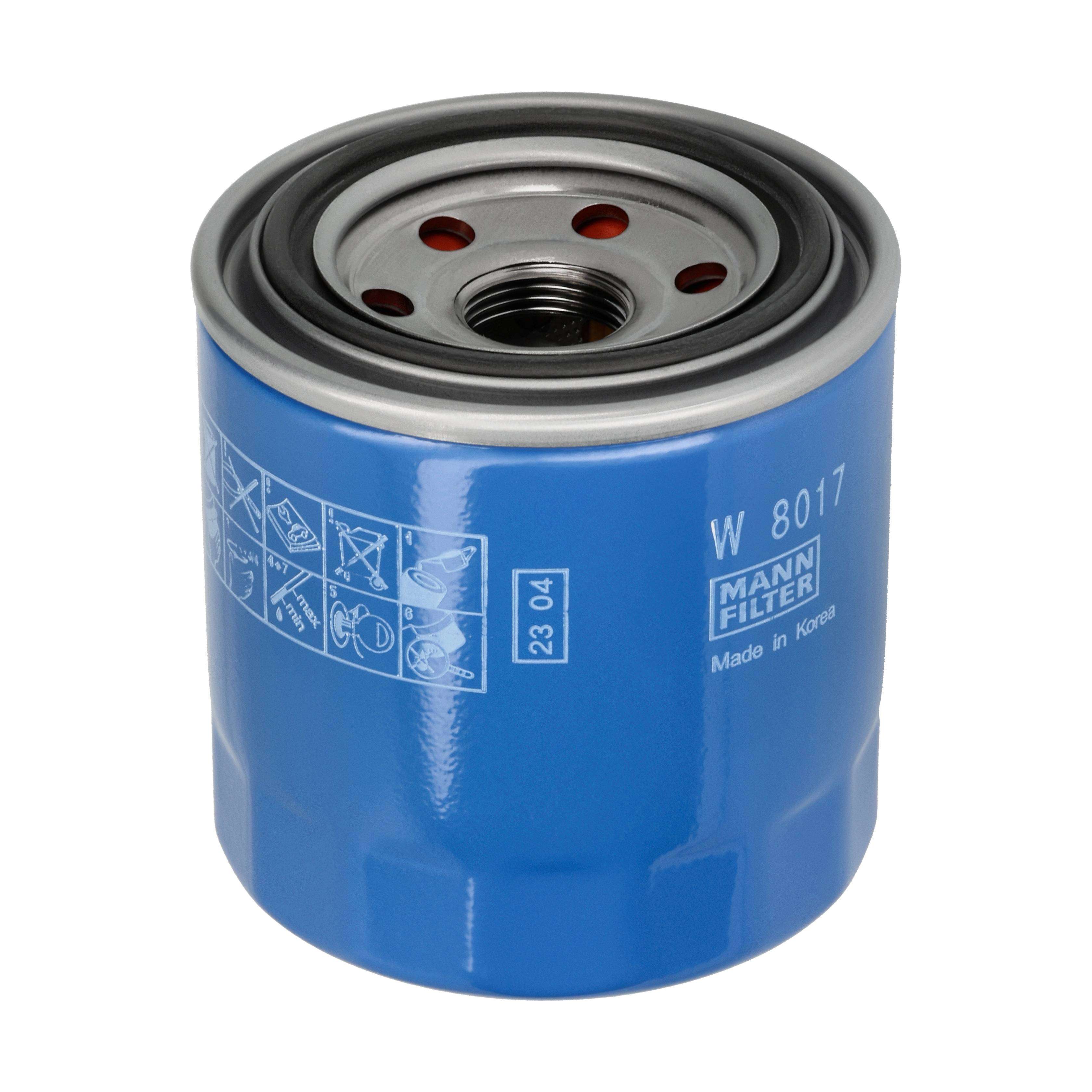 MANN-FILTER Oliefilter w8017 Påskruet 75mm M20x1.5 for KIA