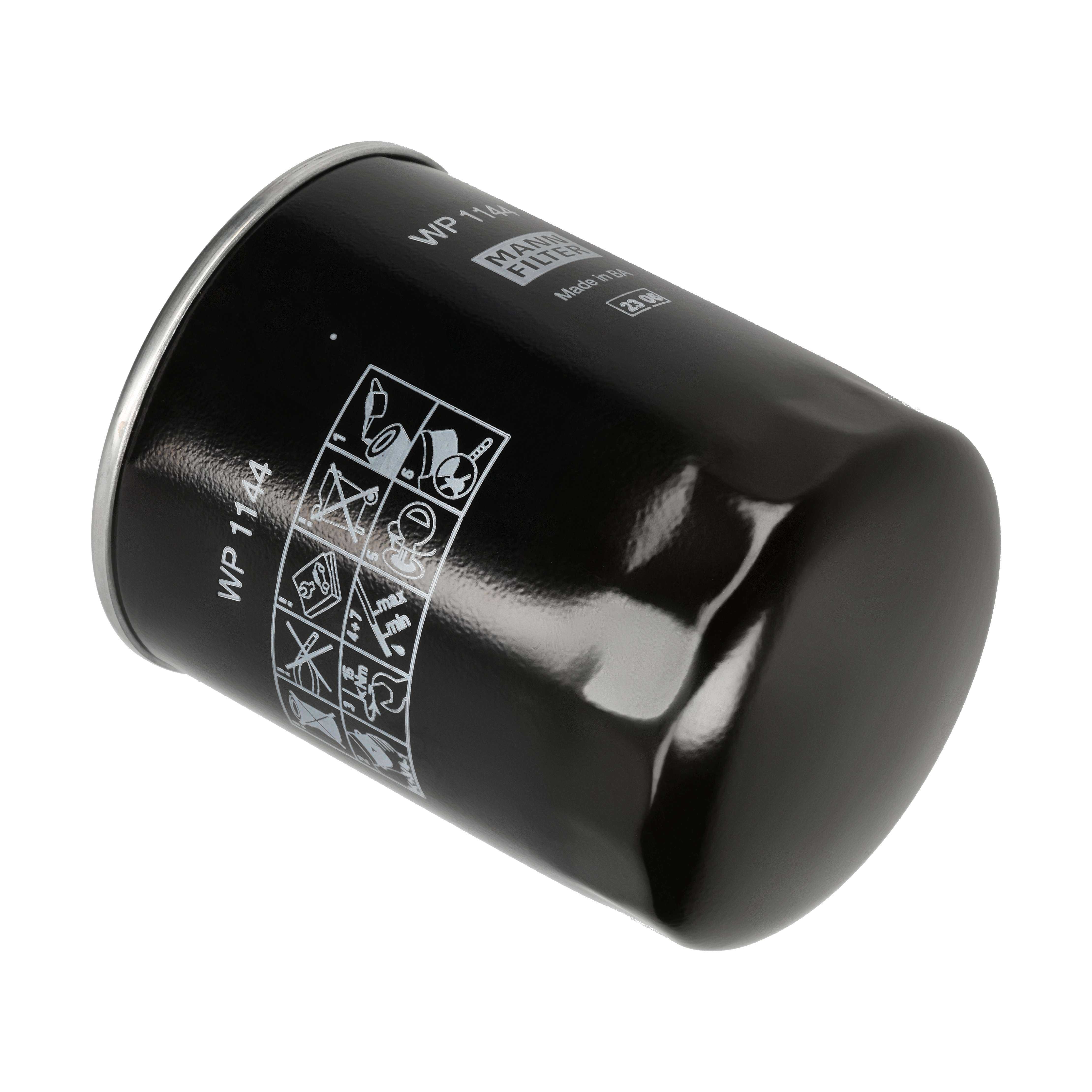 MANN-FILTER Oliefilter WP 1144 Påskruet 142mm 3/4-16 UNF for IVECO OPEL GENERAL MOTORS FIAT CITROËN PEUGEOT RENAULT RENAULT TRUCKS