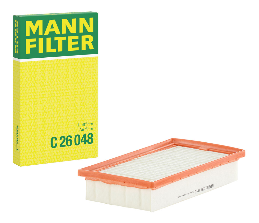 MANN-FILTER Luftfilter C 26 048 Filterindsats length_mm_203|Længde [mm]|255 width_mm_206|Bredde [mm]|147 height_mm_209|Højde [mm]|40 40mm for HYUNDAI