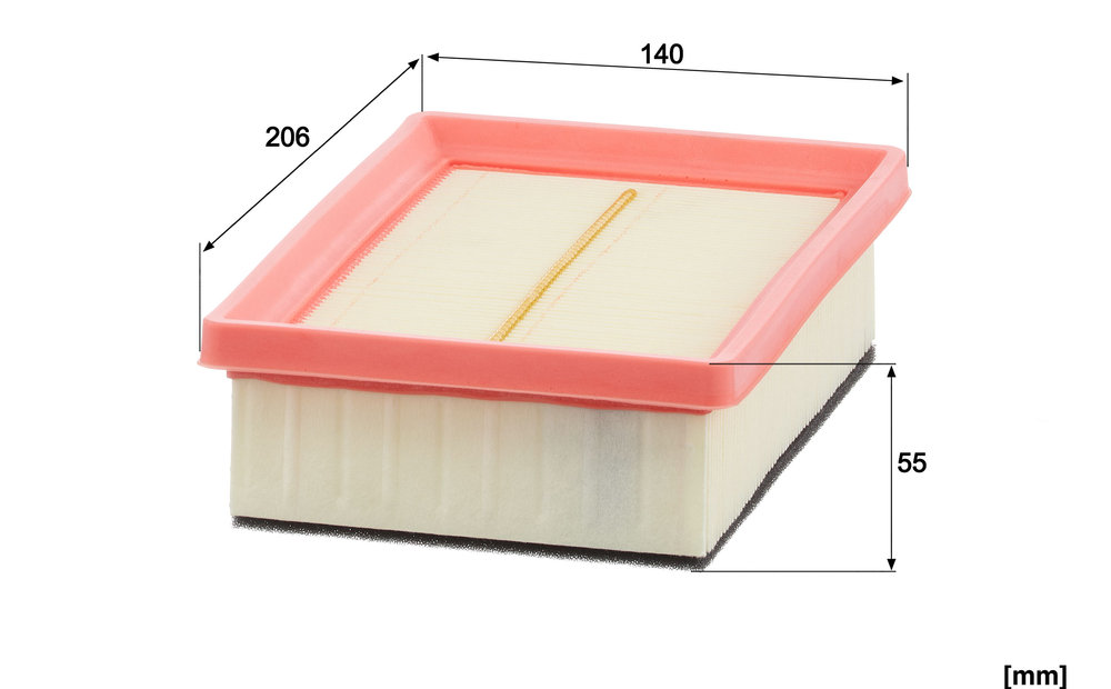 MANN-FILTER Luftfilter c21110 Filterindsats length_mm_203|Længde [mm]|206 width_mm_206|Bredde [mm]|140 height_mm_209|Højde [mm]|55 55mm for MITSUBISH