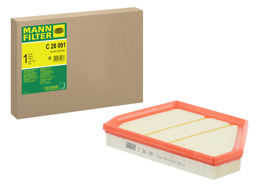MANN-FILTER Luftfilter c28091 Filterindsats length_mm_203|Længde [mm]|288 width_mm_206|Bredde [mm]|198 height_mm_209|Højde [mm]|38 38mm for BMW