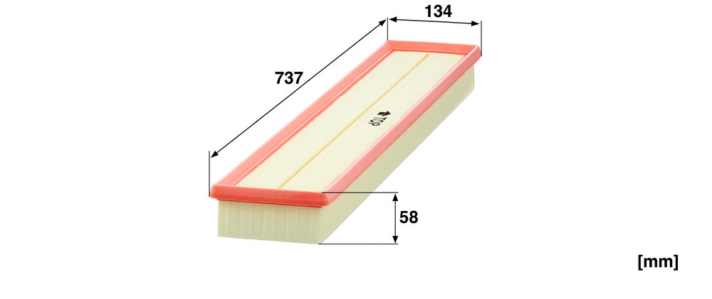 MANN-FILTER Luftfilter c74002 Filterindsats length_mm_203|Længde [mm]|737 width_mm_206|Bredde [mm]|134 height_mm_209|Højde [mm]|58 58mm for PORSCHE
