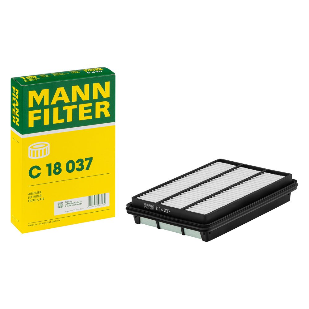 MANN-FILTER Luftfilter C 18 037 Filterindsats length_mm_203|Længde [mm]|260 width_mm_206|Bredde [mm]|171 height_mm_209|Højde [mm]|44 44mm for NISSAN