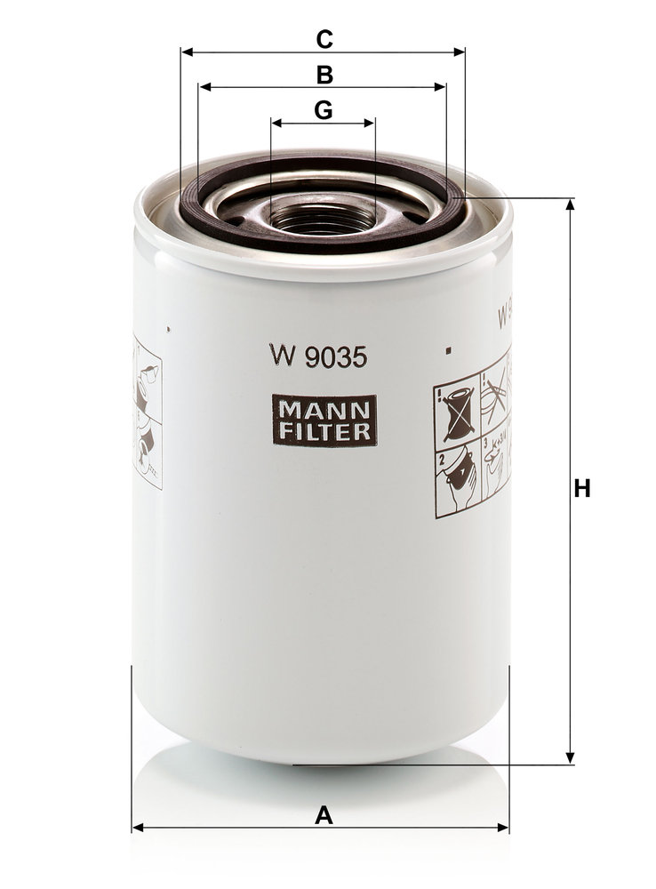 Oliefilter MANN-FILTER W 9035