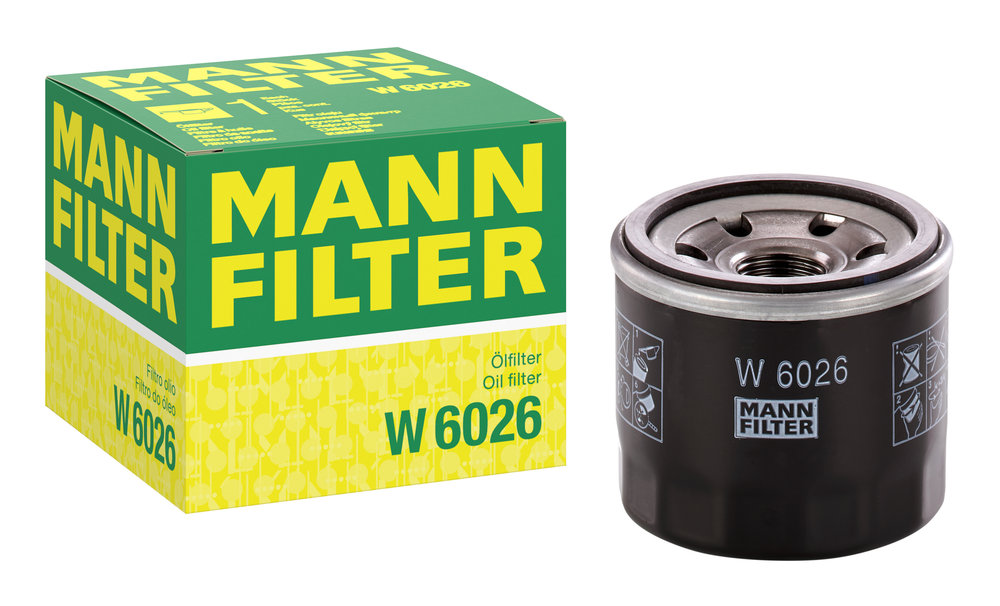 MANN-FILTER Oliefilter w6026 Påskruet 58mm 3/4-16 UNF-1B for SUZUKI