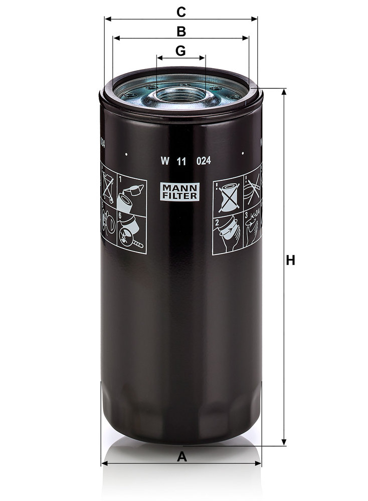MANN-FILTER W 11 024 108mm for FORD