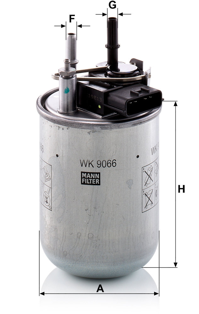 MANN-FILTER Brændstof-filter wk9066 Lednings 120mm for NISSAN