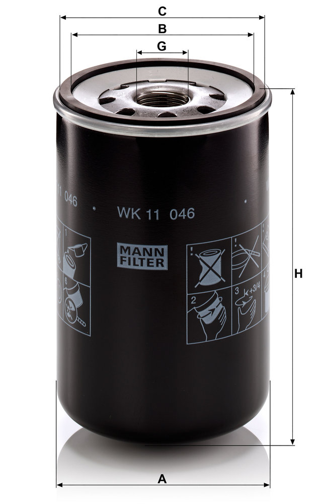 MANN-FILTER WK 11 046 108mm for FORD