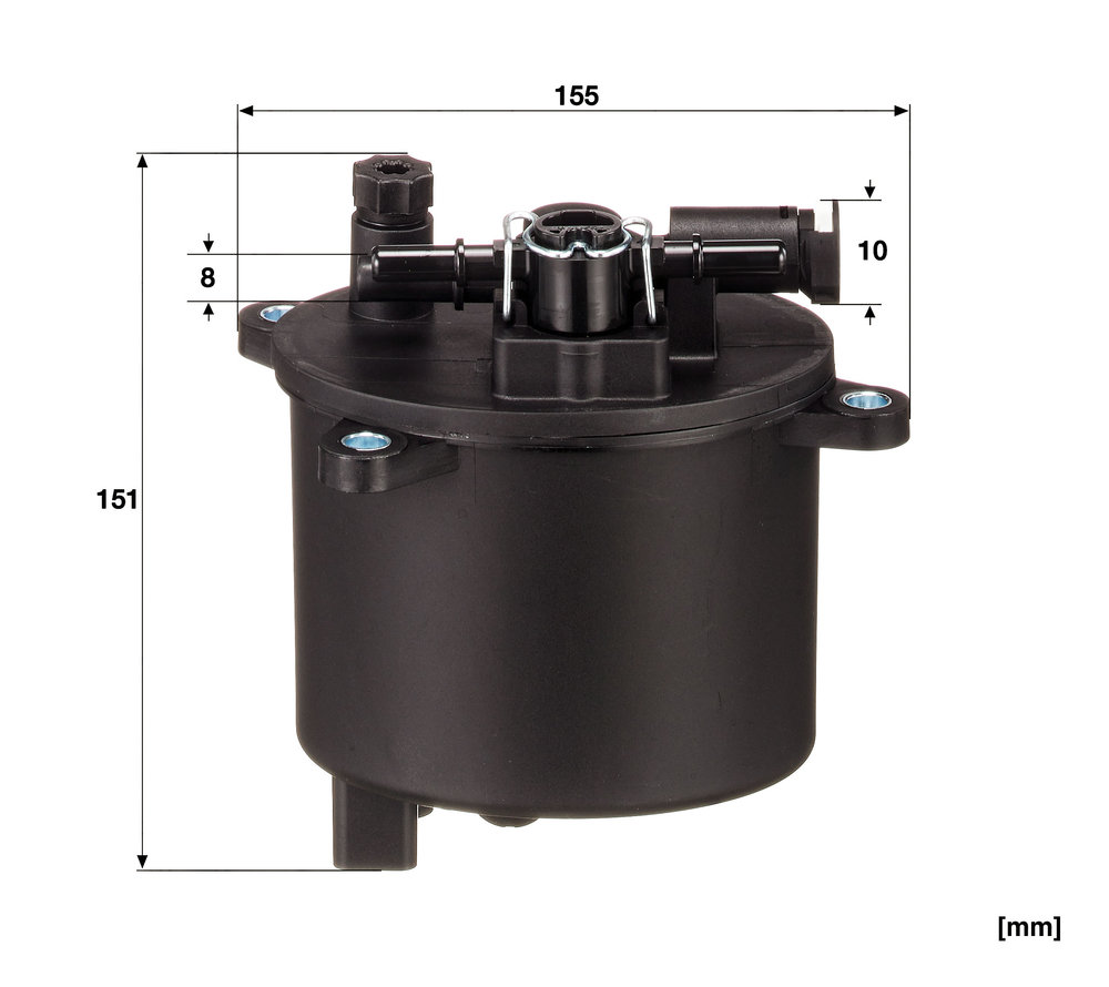MANN-FILTER Brændstof-filter WK 12 001/1 med vandaftapningsskrue height_mm_209|Højde [mm]|151 outer_diameter_mm_497|Yderdiameter [mm]|155 inlet__mm_91