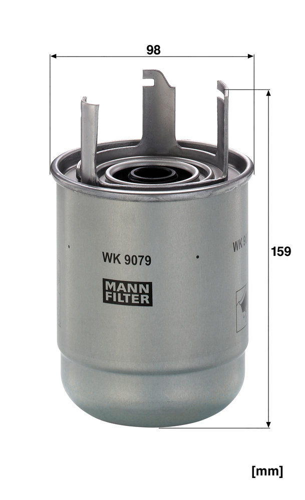 MANN-FILTER Brændstof-filter WK 9079 z Lednings 159mm for NISSAN