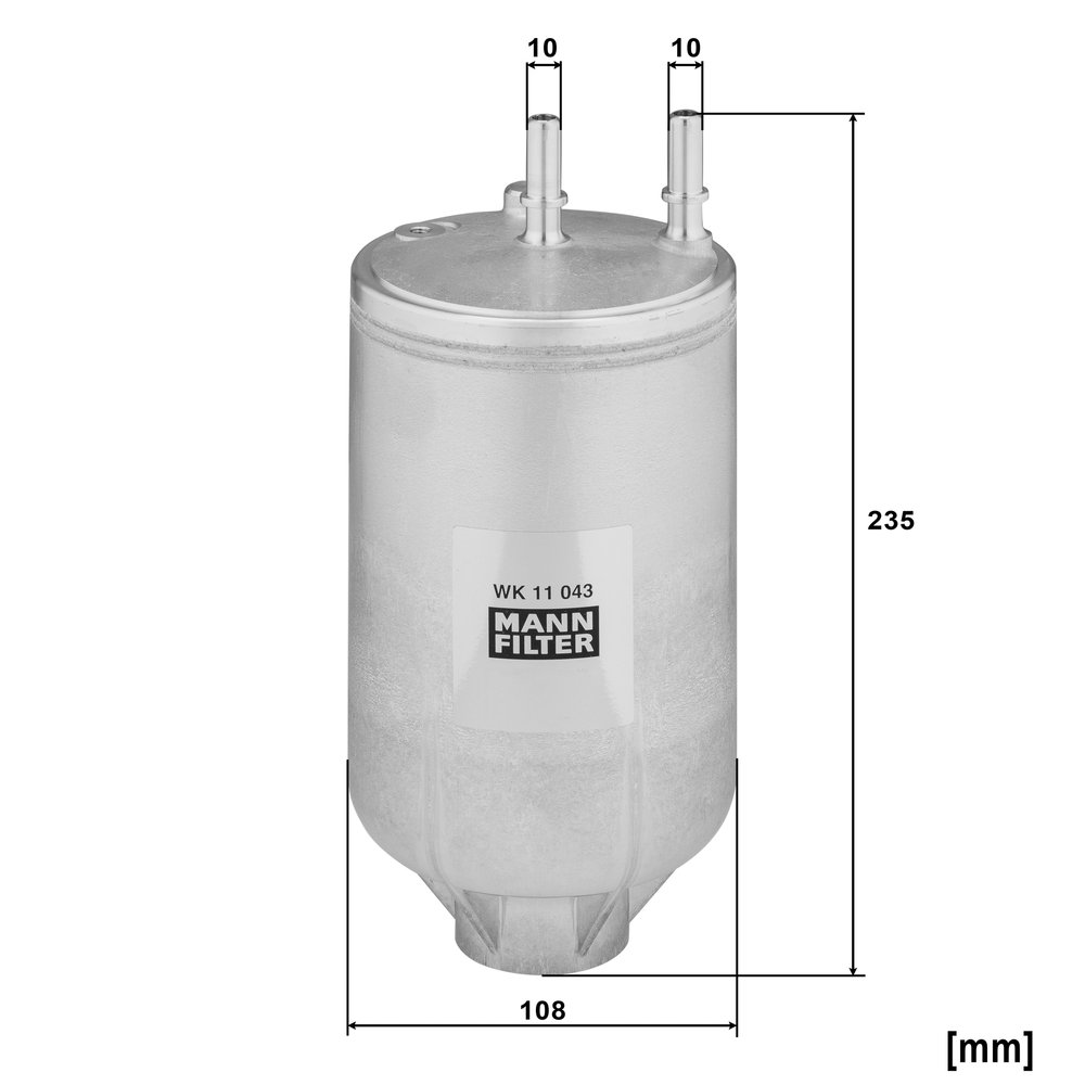 MANN-FILTER Brændstof-filter wk11043 Lednings 235mm for MAN VAG