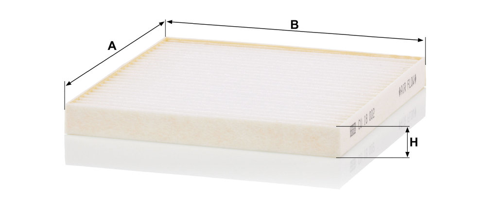 MANN-FILTER Kabineluftfilter CU 18 002 bag ved handskerummet for MITSUBISHI HYUNDAI