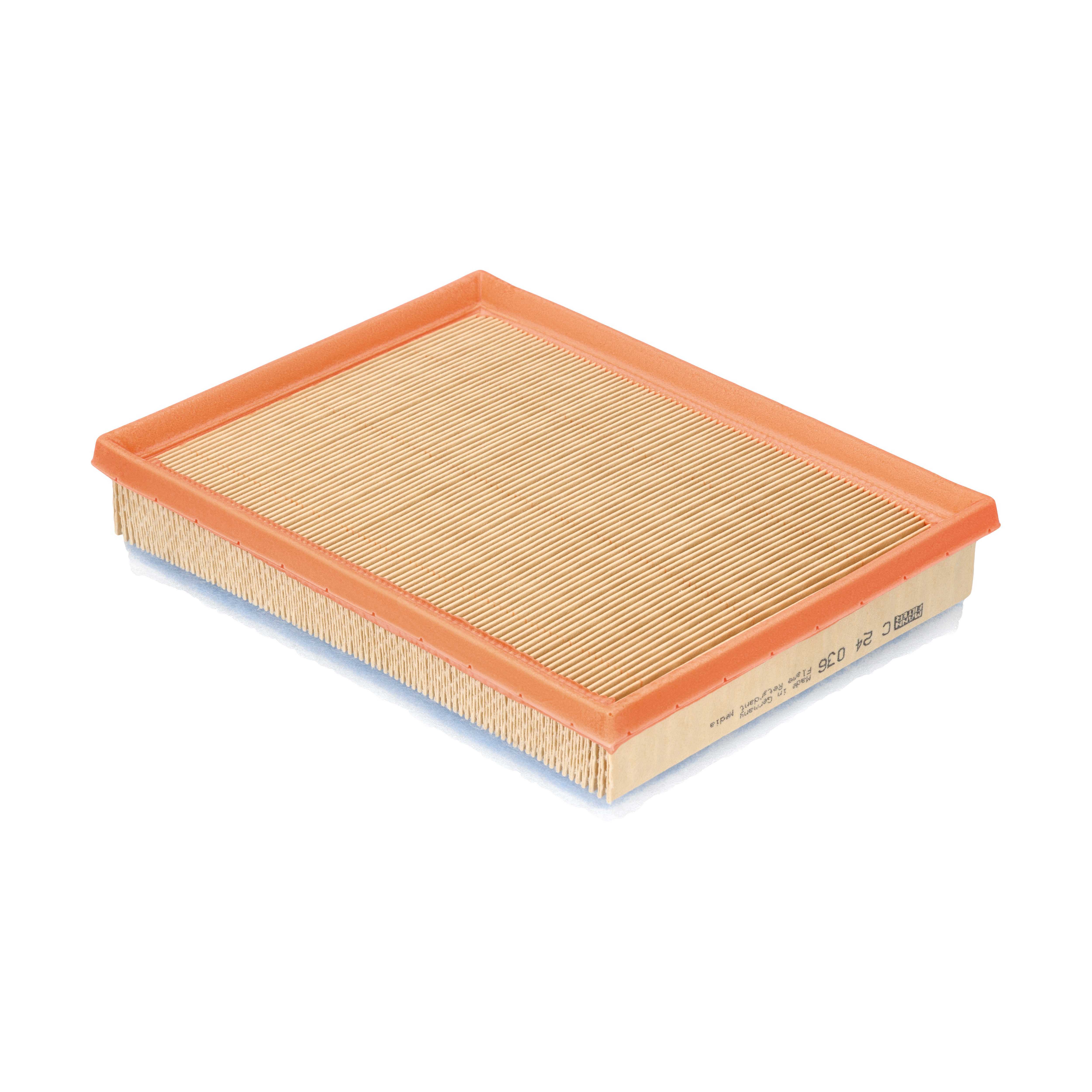 MANN-FILTER Luftfilter C 24 036 Filterindsats length_mm_203|Længde [mm]|239 width_mm_206|Bredde [mm]|182 height_mm_209|Højde [mm]|54 54mm for OPEL PE