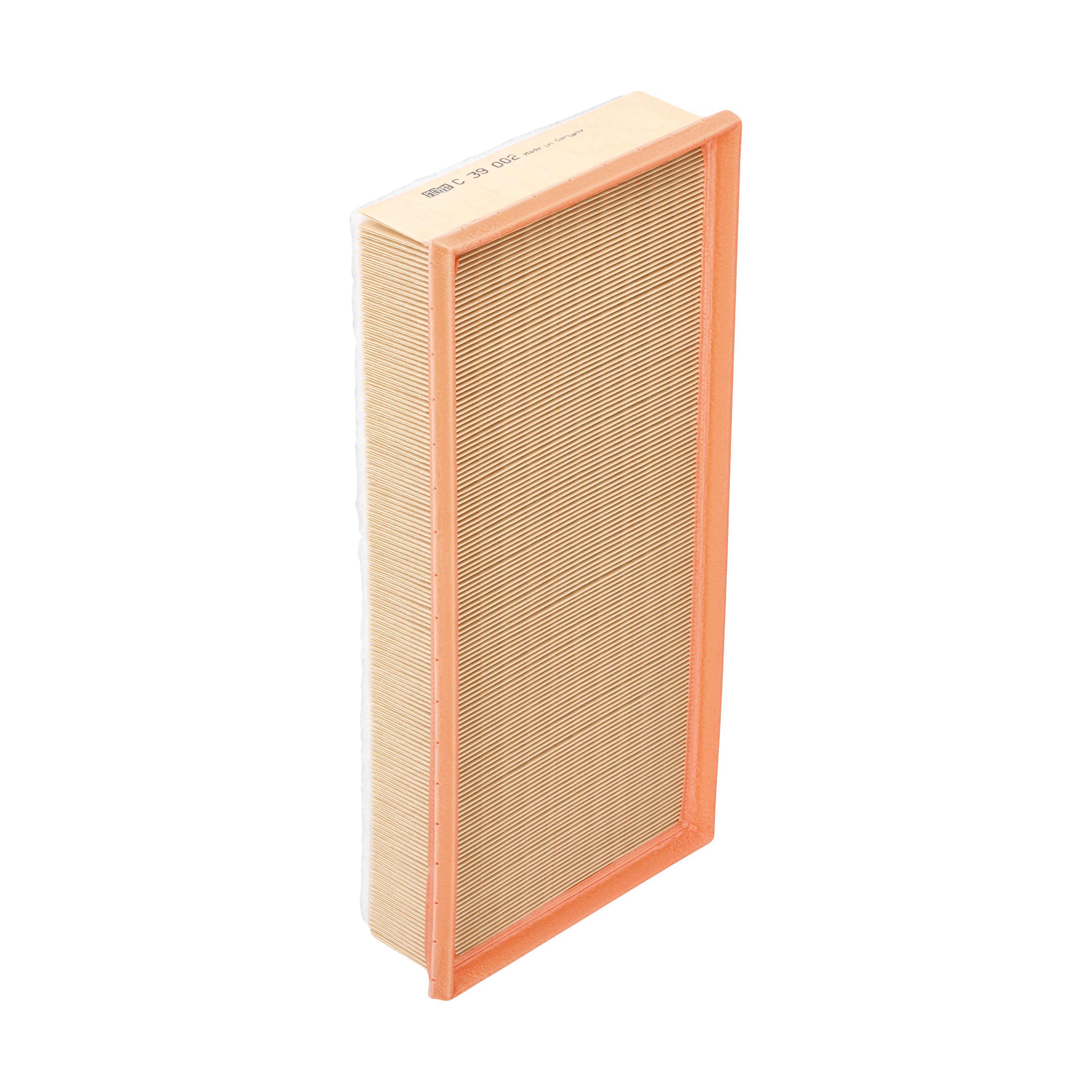 MANN-FILTER Luftfilter C 39 002 Filterindsats length_mm_203|Længde [mm]|389 width_mm_206|Bredde [mm]|187 height_mm_209|Højde [mm]|58 58mm for PORSCHE