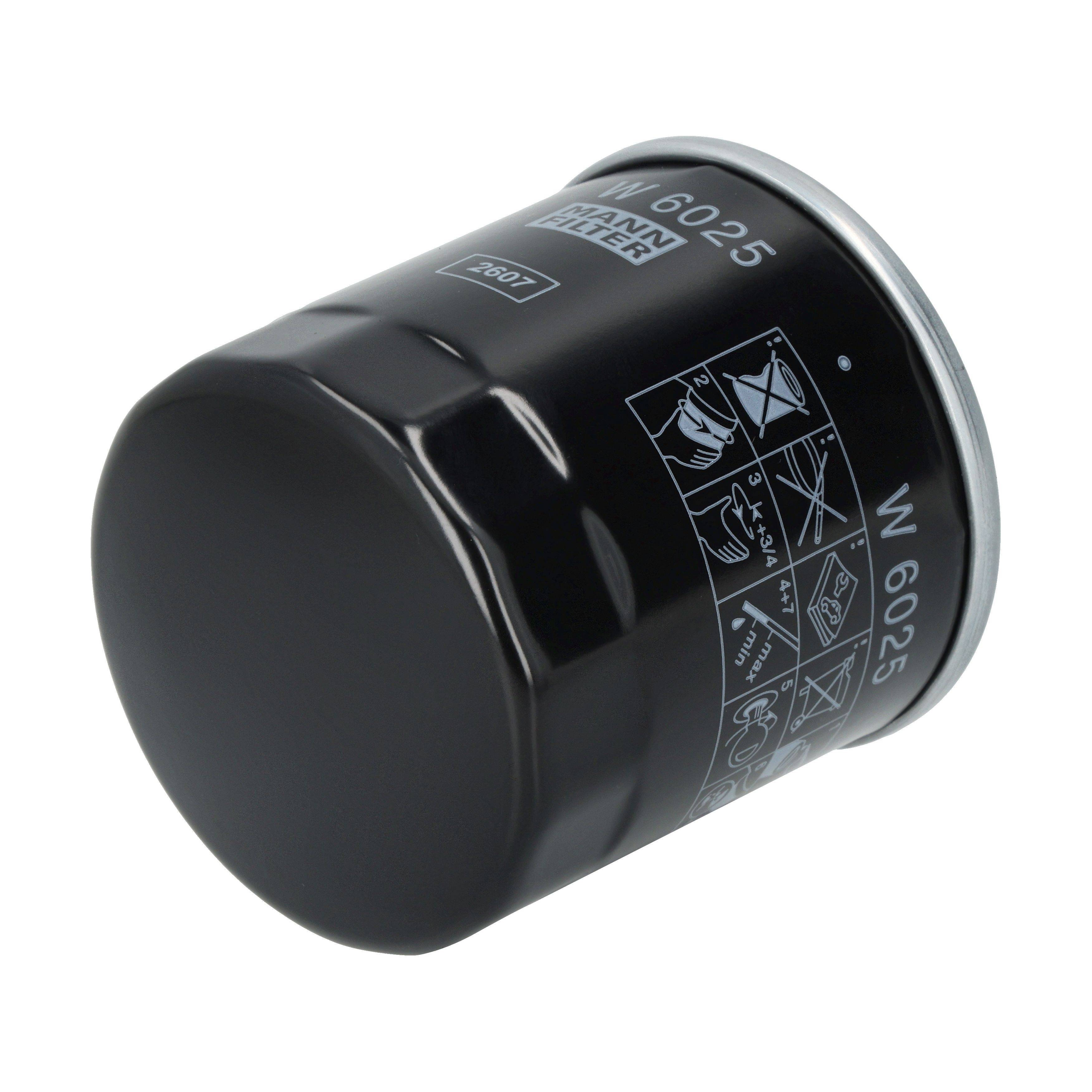 MANN-FILTER Oliefilter W 6025 Påskruet 65mm M20x1.5 for RENAULT